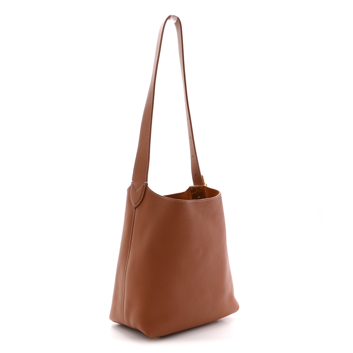 Grained Calfskin Low Key Hobo PM Cognac