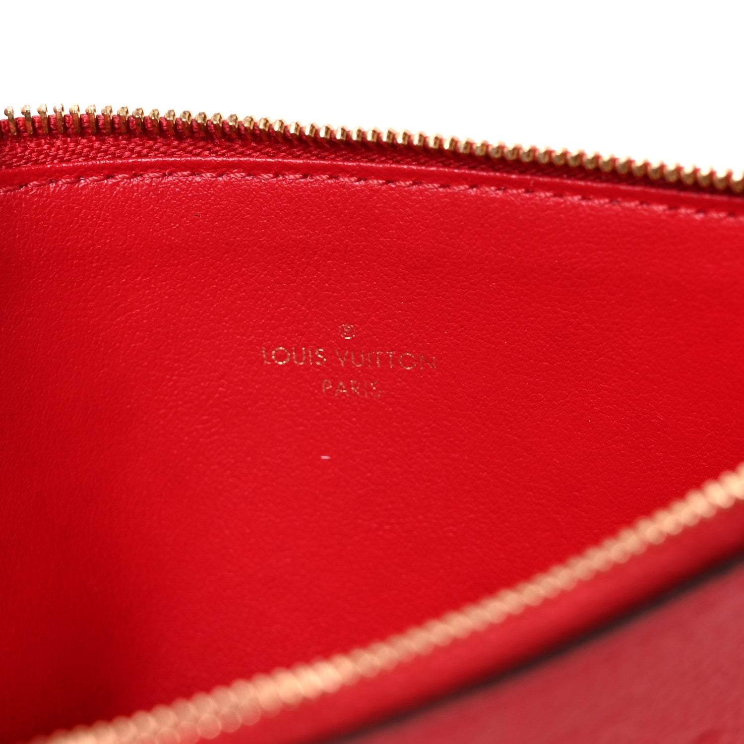 Empreinte Felicie Chain Wallet Zippered Insert Scarlet