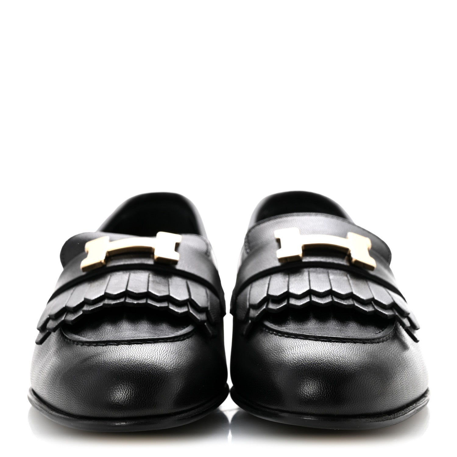 Goatskin Womens Royal Loafers 35 Black