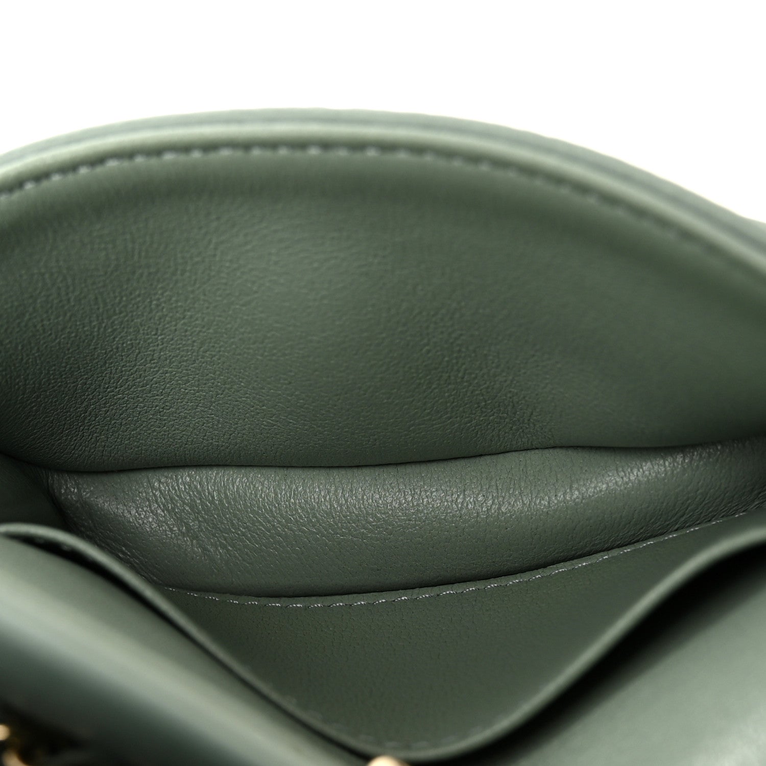 Lambskin Quilted Mini Flap Bag Charm With Hook Light Green