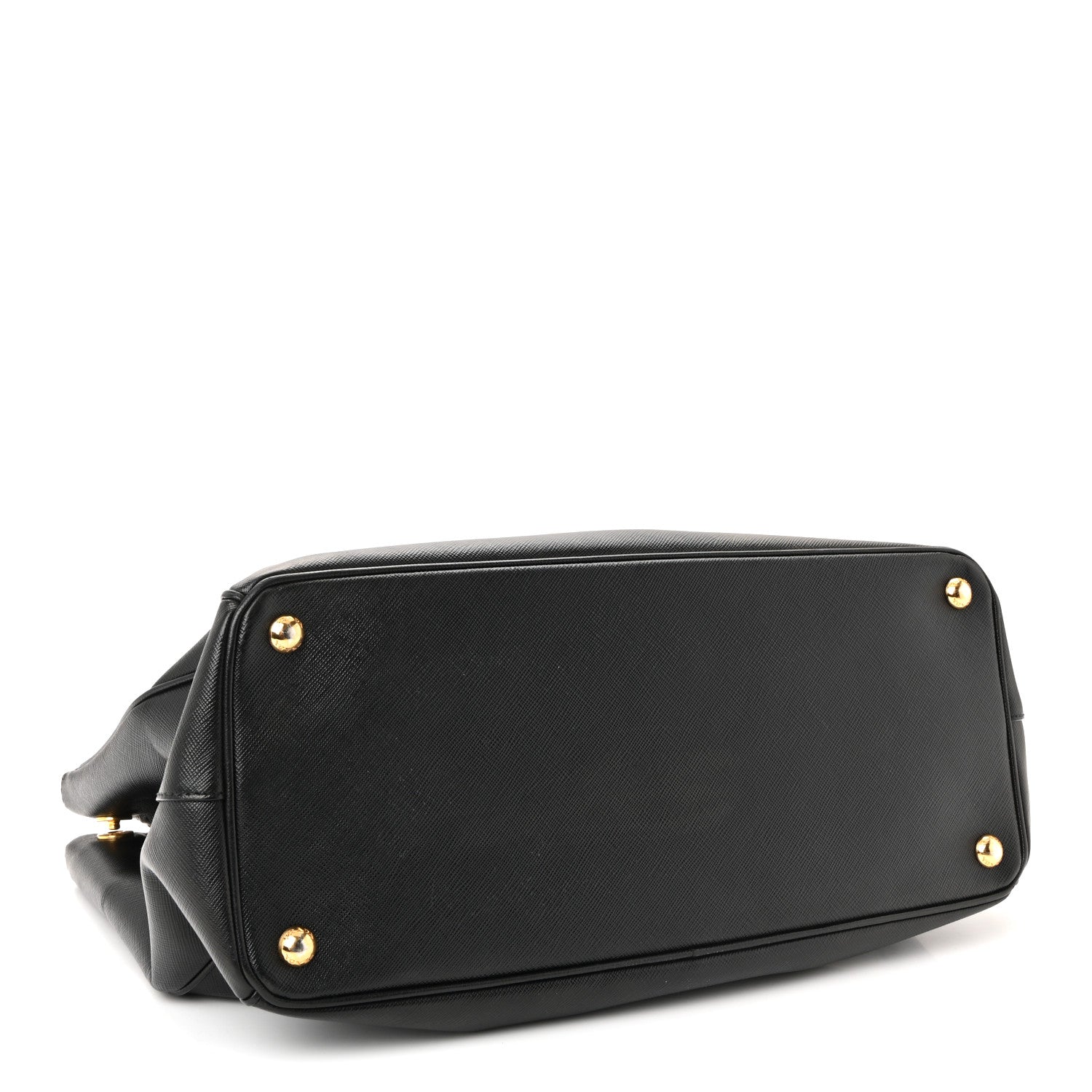 Saffiano Lux Large Galleria Double Zip Tote Black