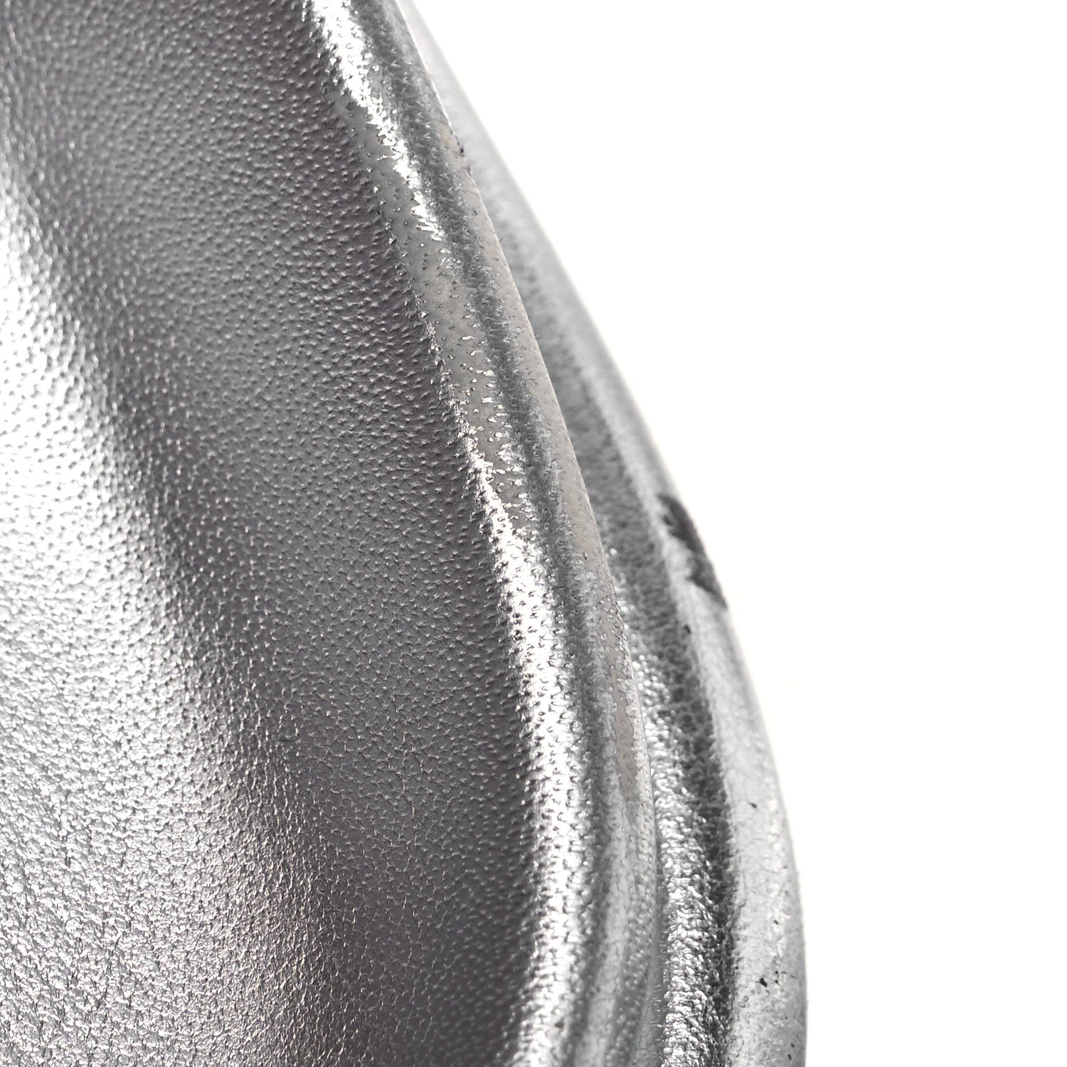 Lambskin Embossed Monogram Pool Pillow Flat Comfort Mule 39 Silver