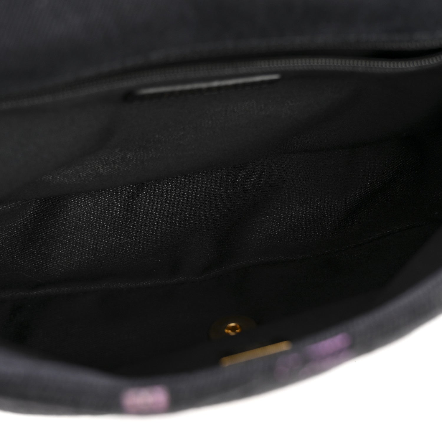 Denim Quilted Denim Mood Large Flap Black Multicolor