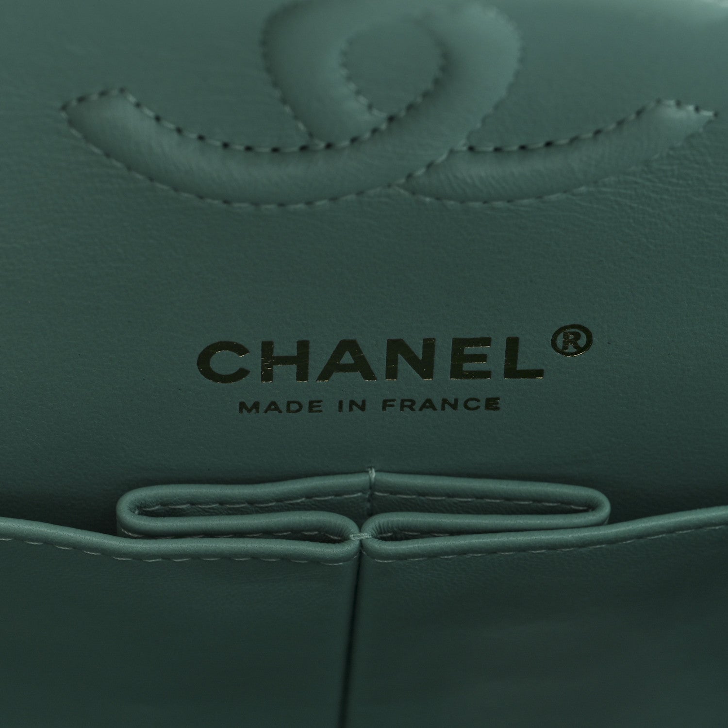 Caviar Quilted Small Double Flap Light Blue