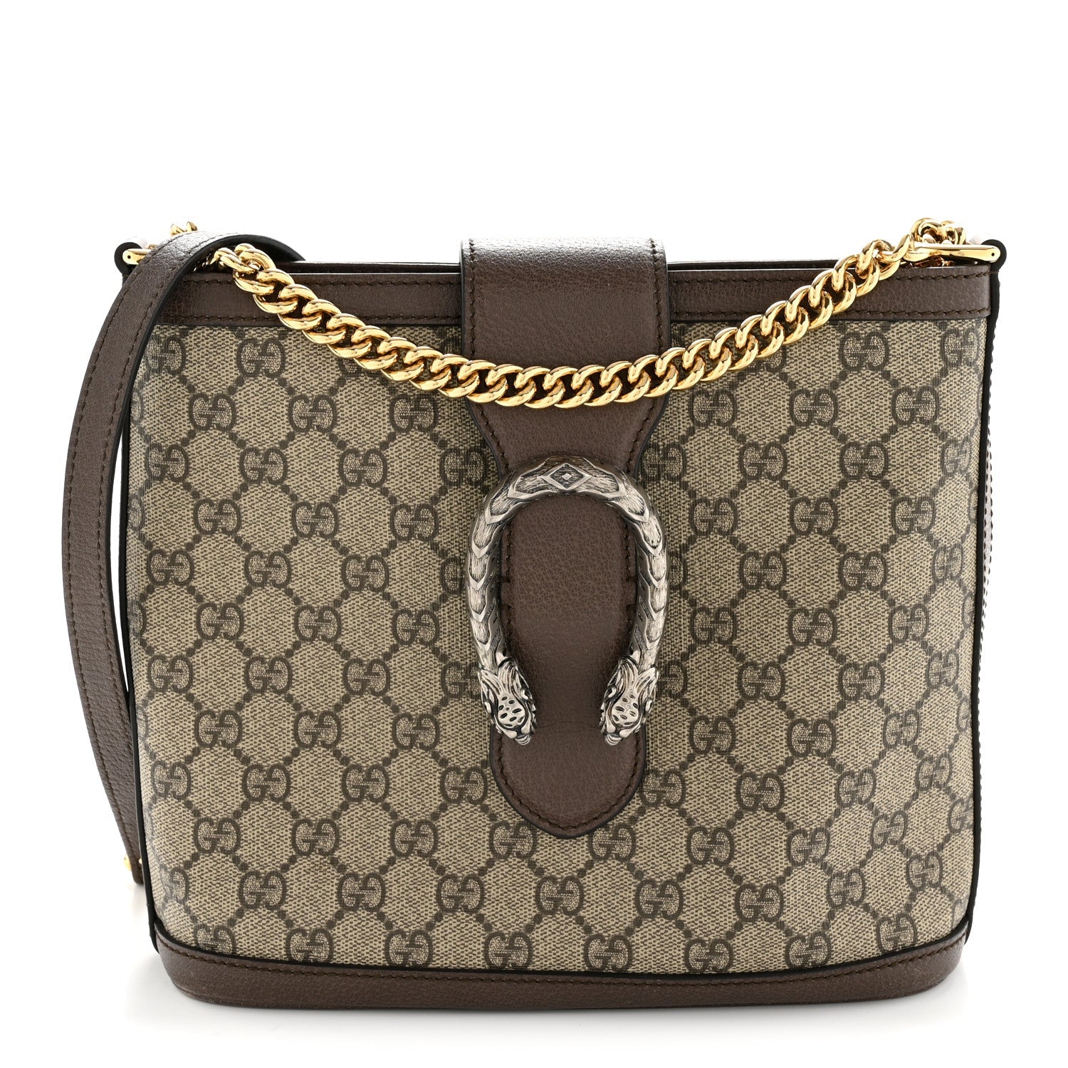 GG Supreme Monogram Medium Dionysus Bucket Bag Beige New Acero