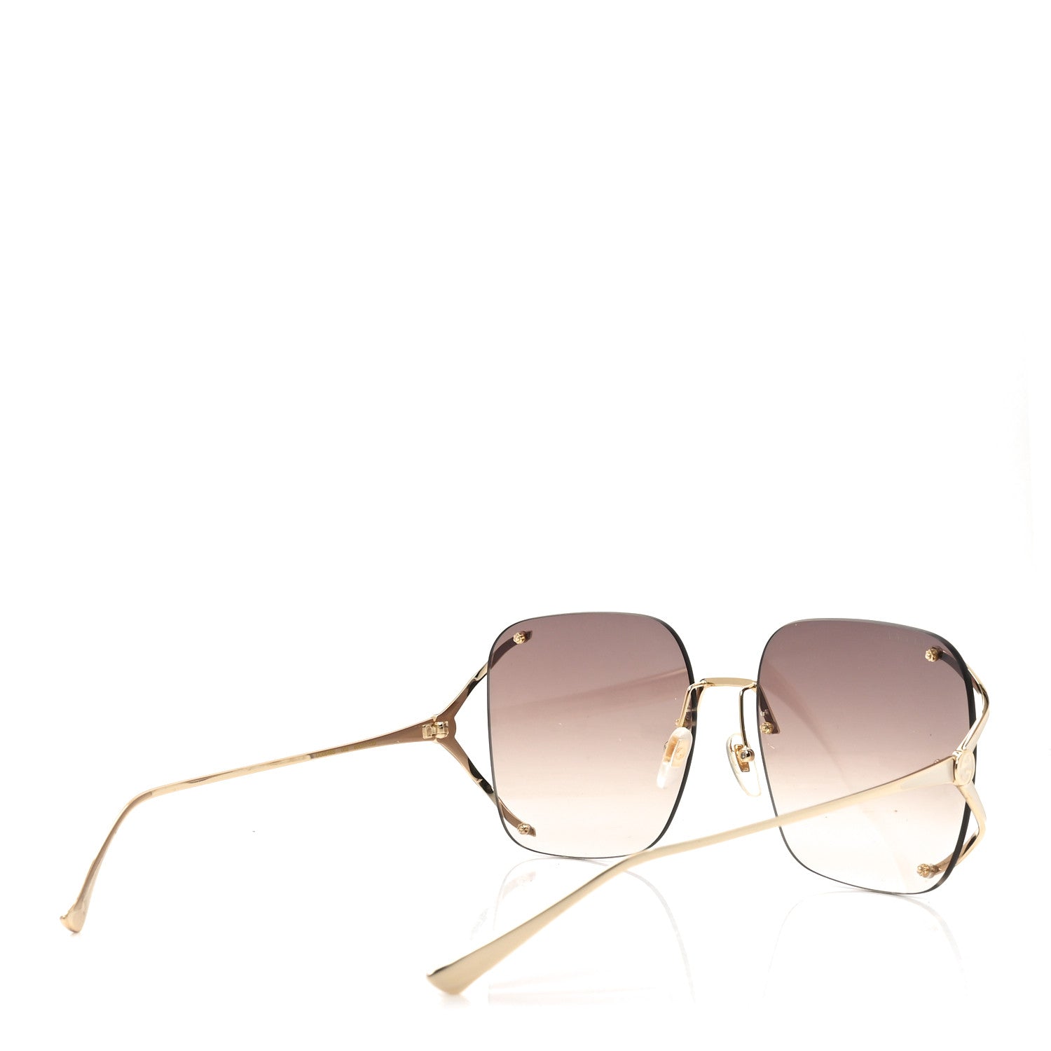 Metal Oversized Sunglasses GG0646S Gold Brown