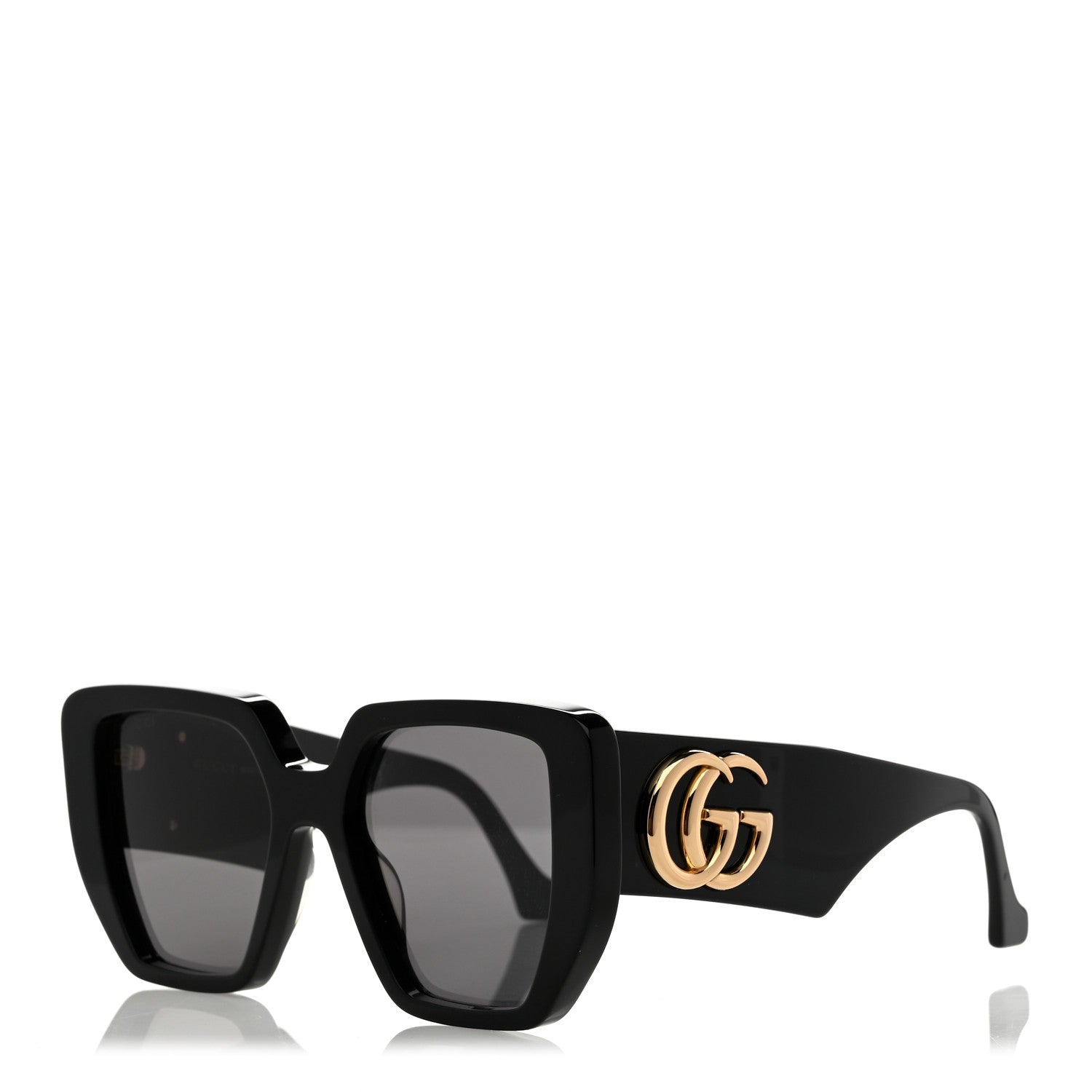 Acetate Square Frame Sunglasses GG0956S Black