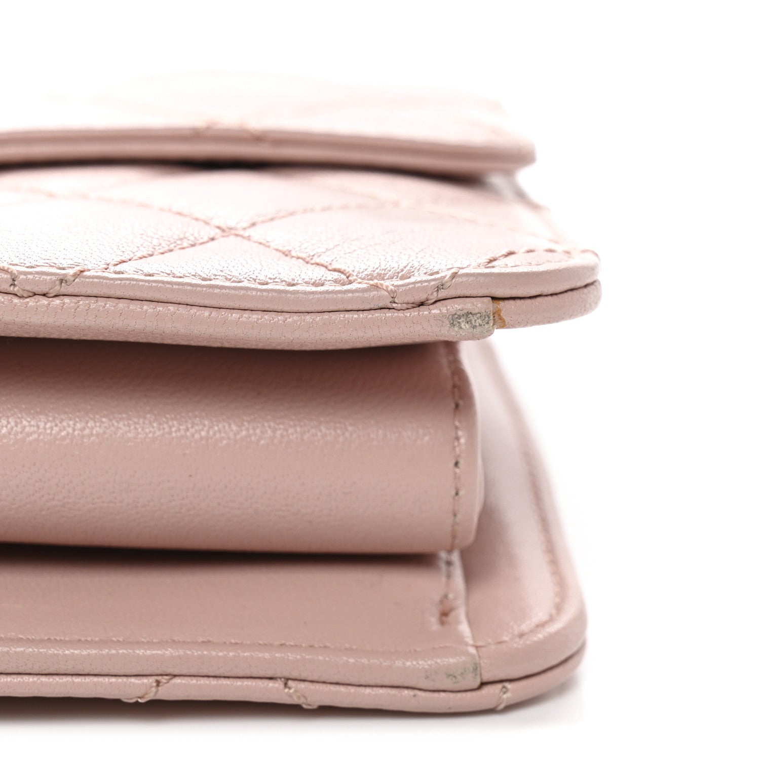 Sheepskin Quilted Beauty Lock Flap Pink