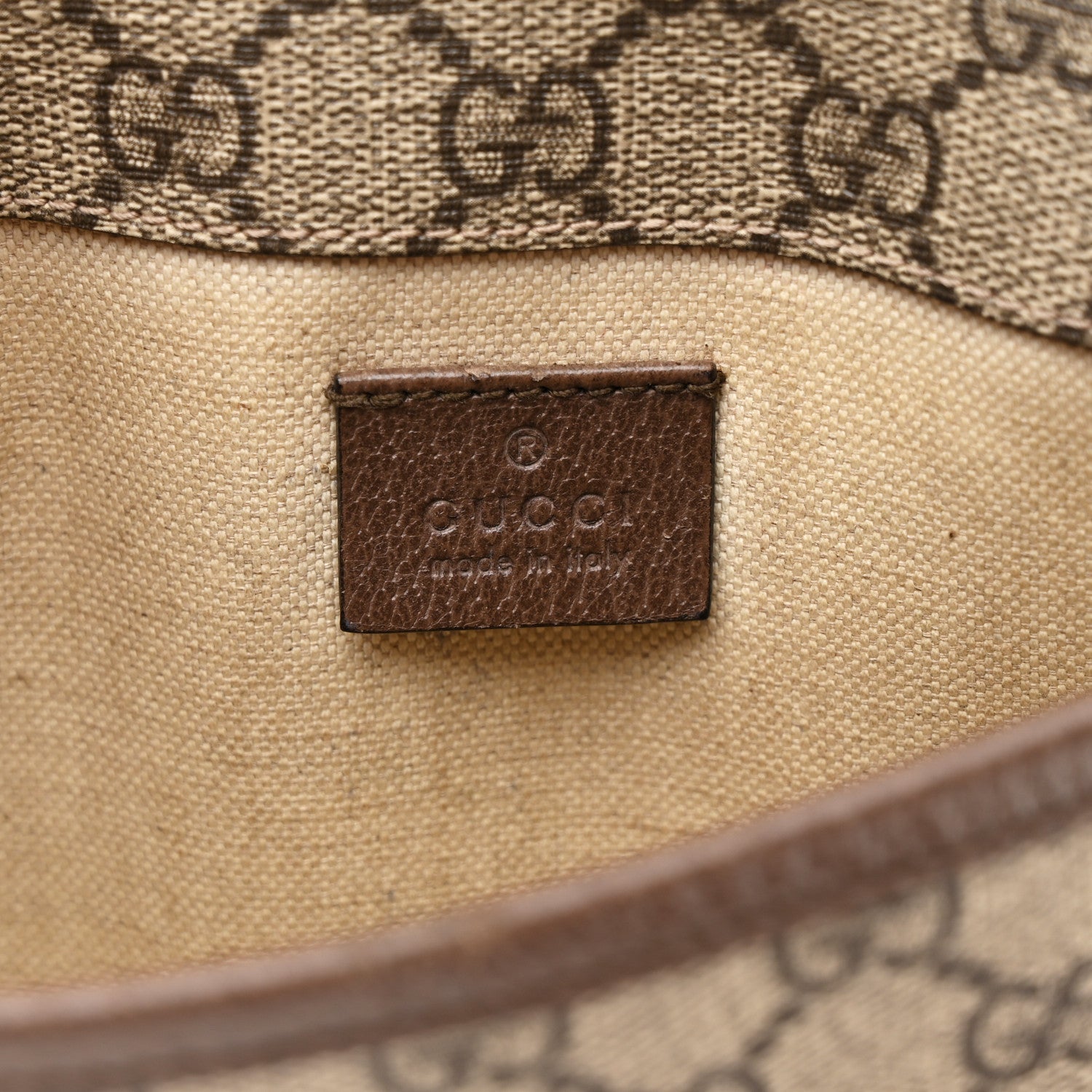 GG Supreme Monogram Neo Vintage Web Belt Bag Brown