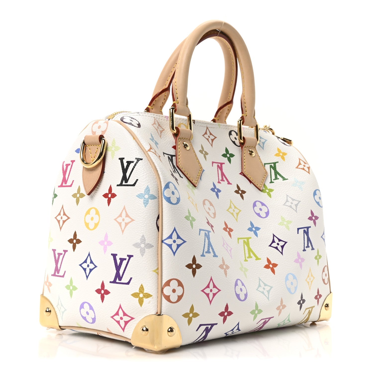 LV X TM Monogram Multicolor Speedy Bandouliere 25 White