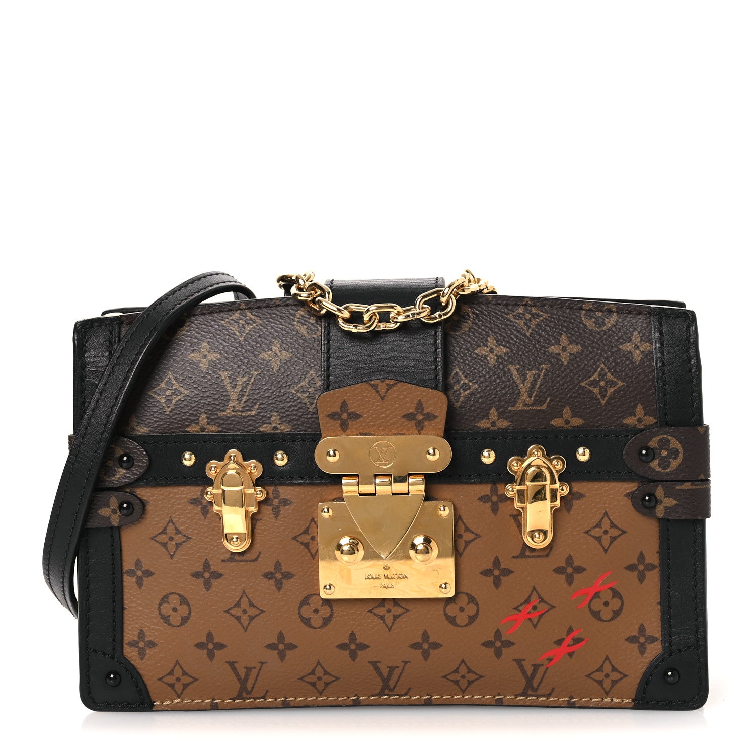 Reverse Monogram Trunk Clutch