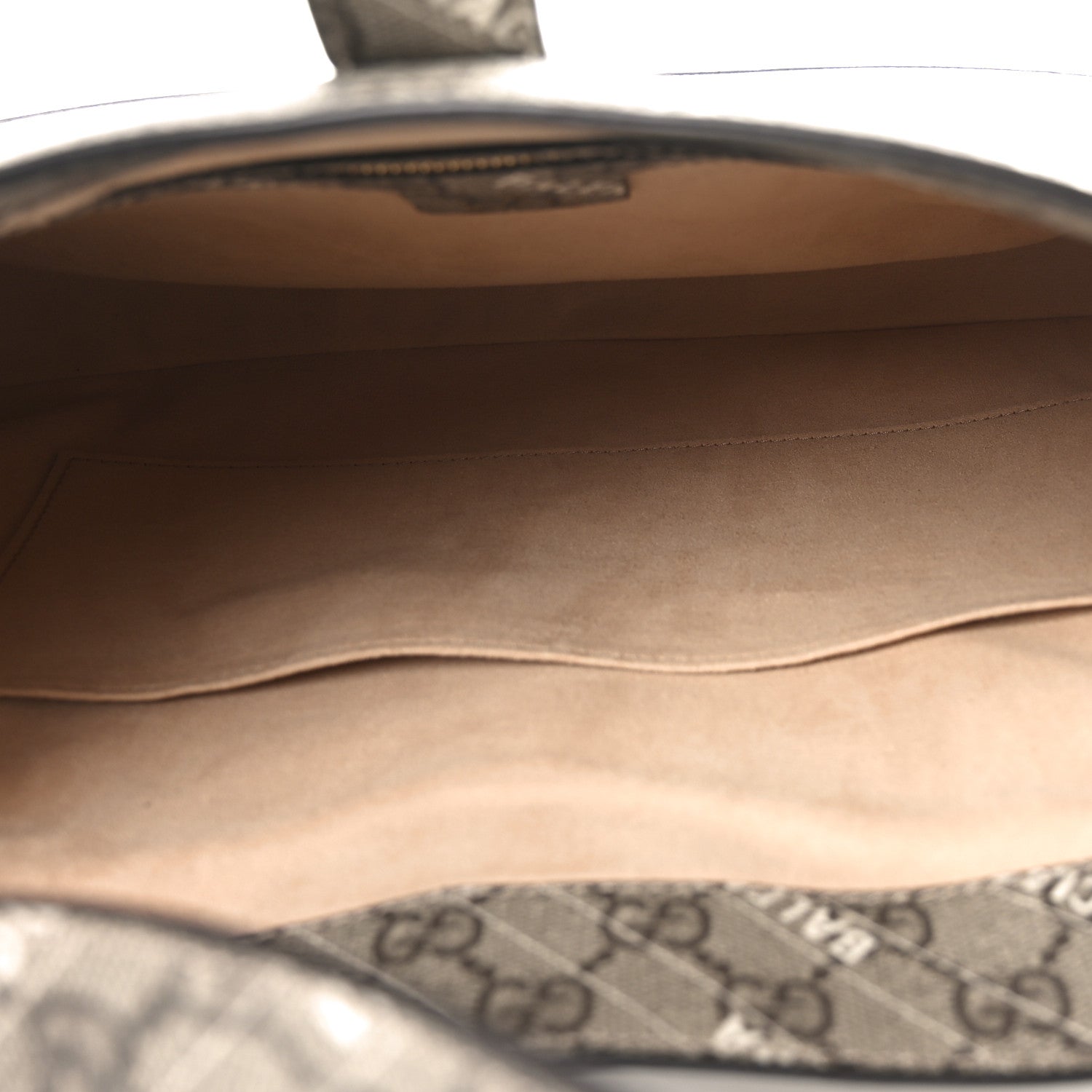 X BALENCIAGA GG Supreme Monogram Logo Print Medium Jackie 1961 Hobo Beige Ebony