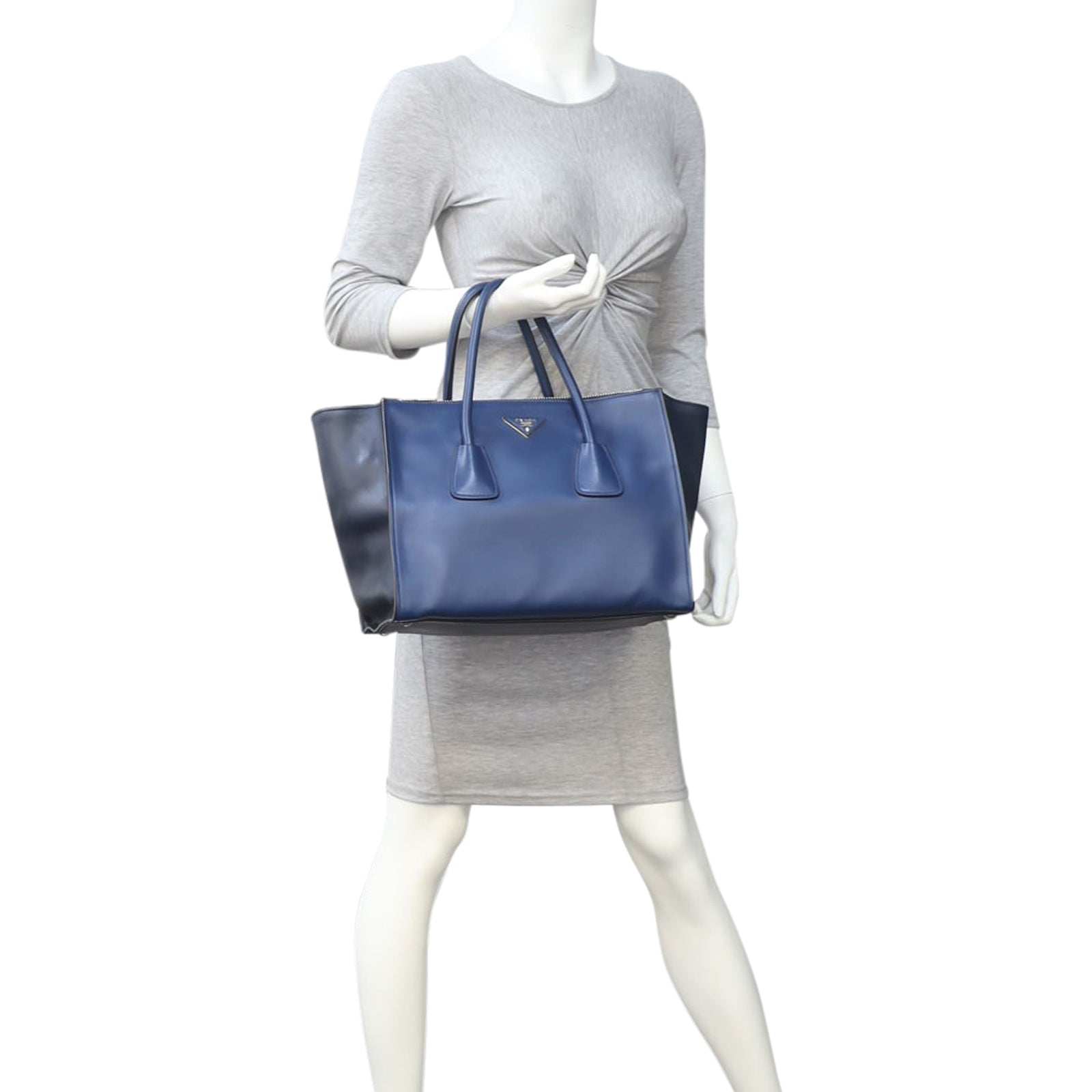 Prada City Calf Twin Pocket Tote