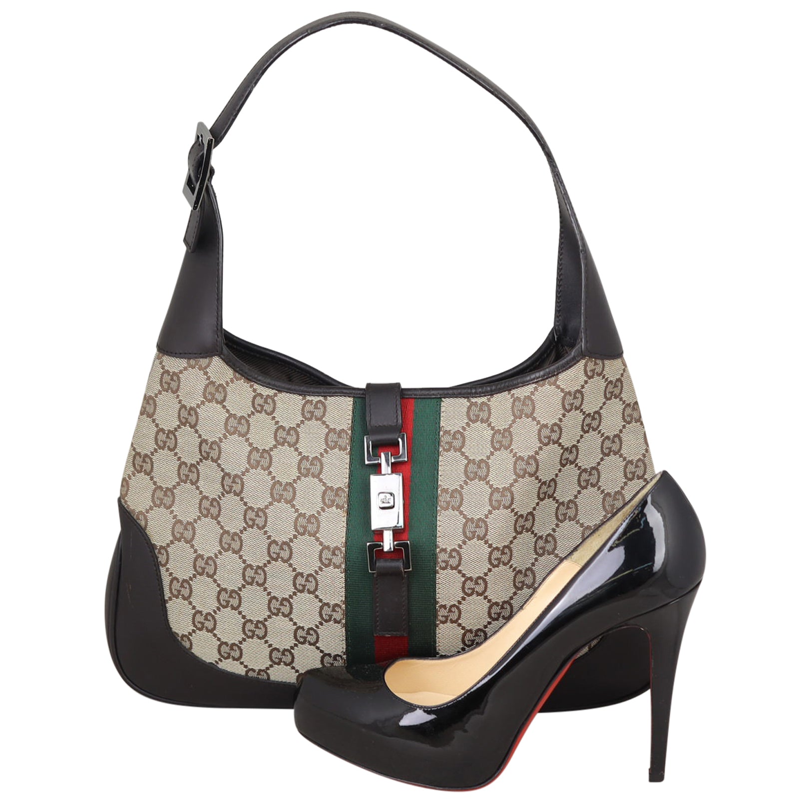 Gucci Web GG Canvas Jackie Hobo