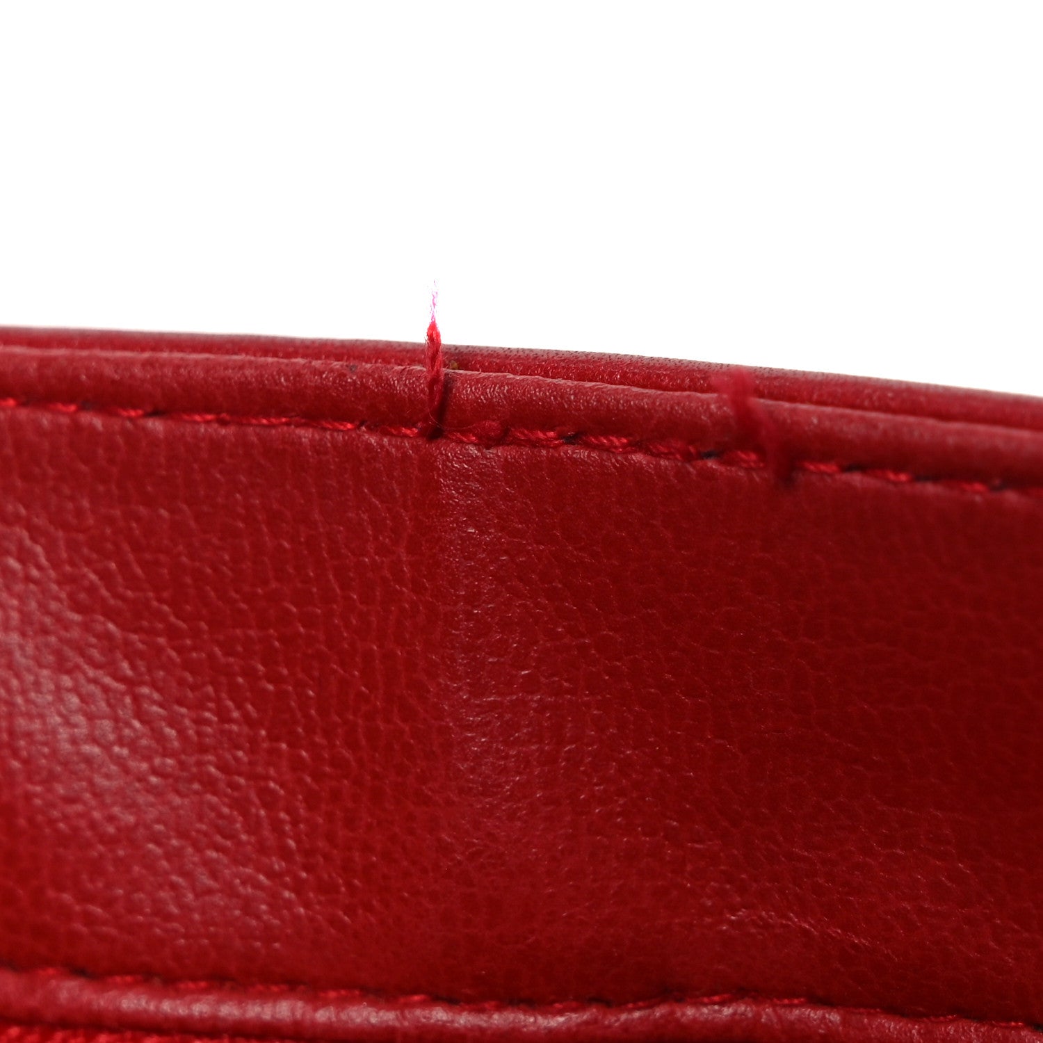 Lambskin Quilted Single Flap Red