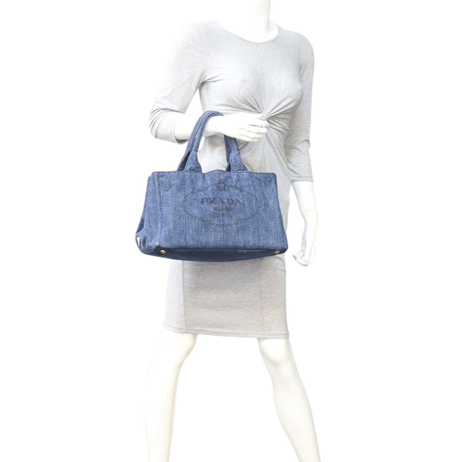 Prada Canapa Logo Tote Medium