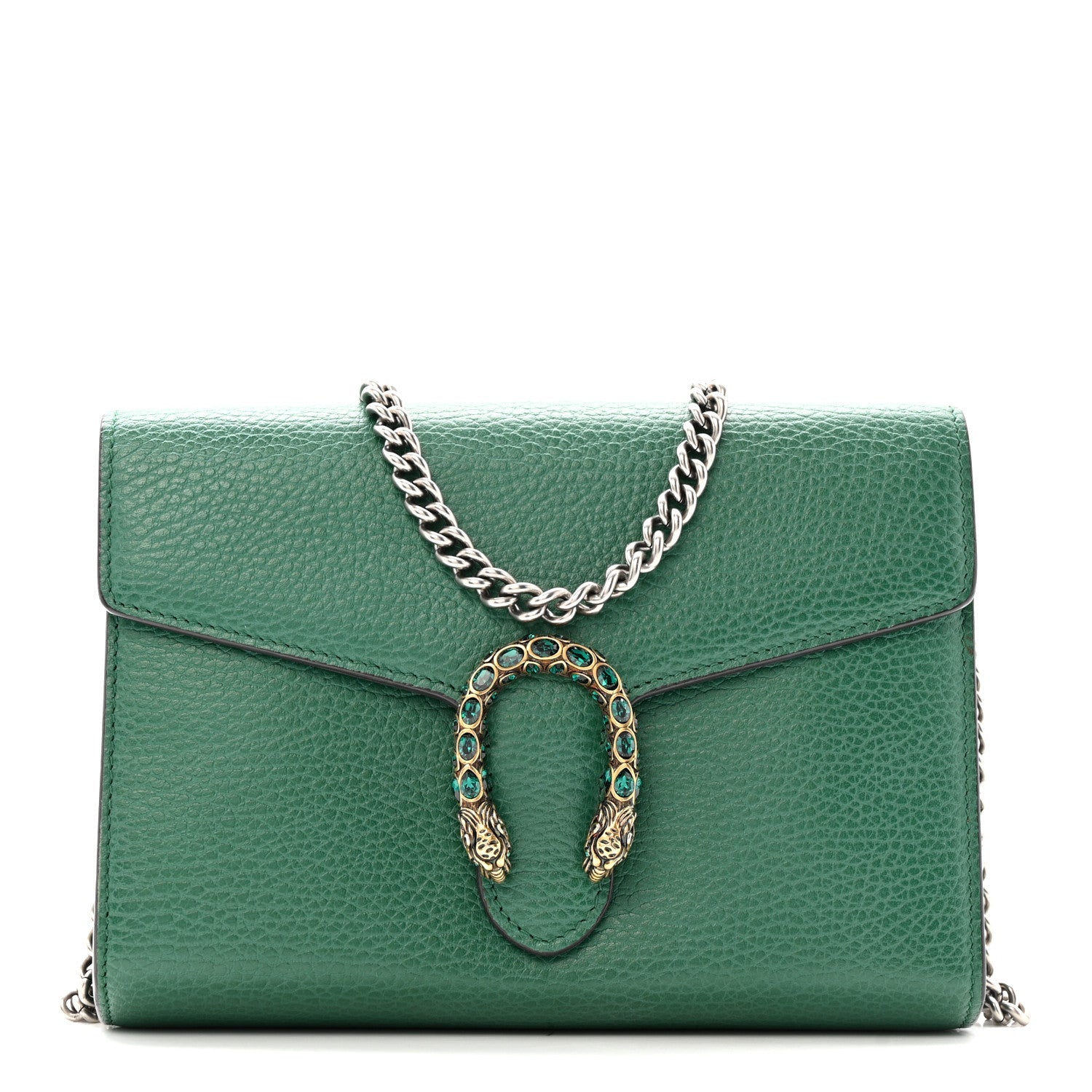 Calfskin Mini Dionysus Chain Wallet Emerald