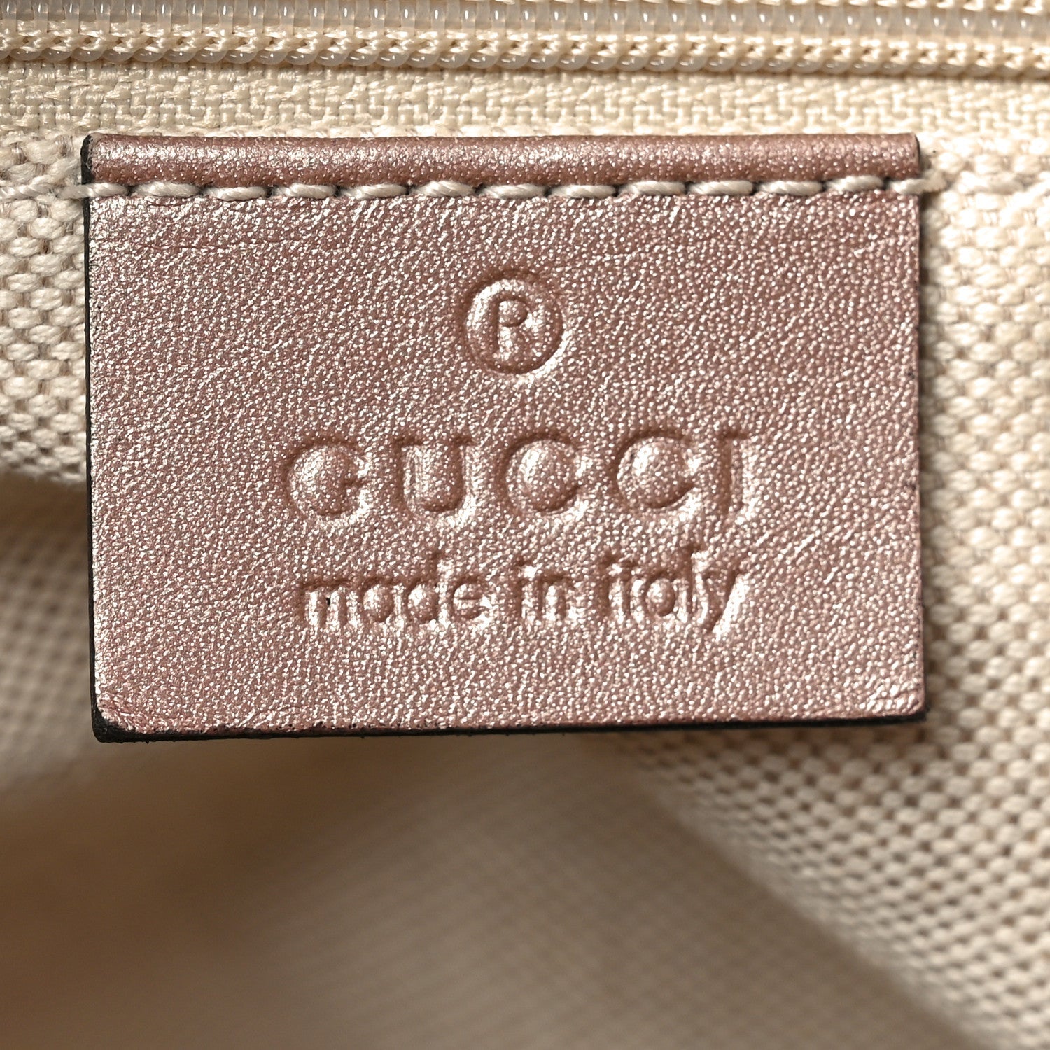 Metallic Microguccissima Medium Sukey Top Handle Bag Dark Cipria