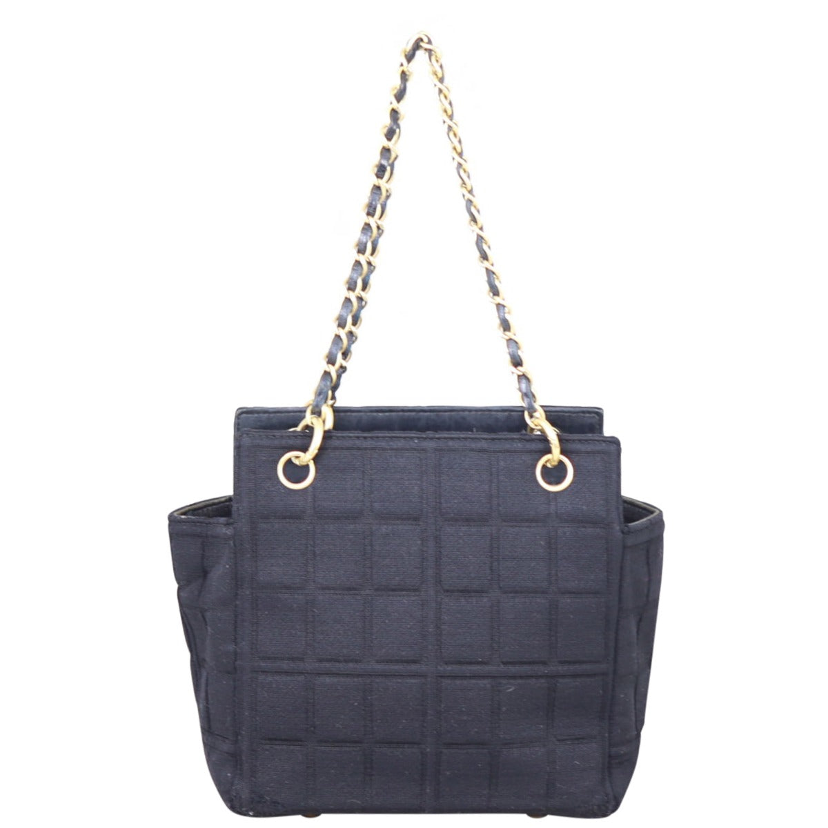 Chanel CC Knit Chocolate Bar Chain Shoulder Bag