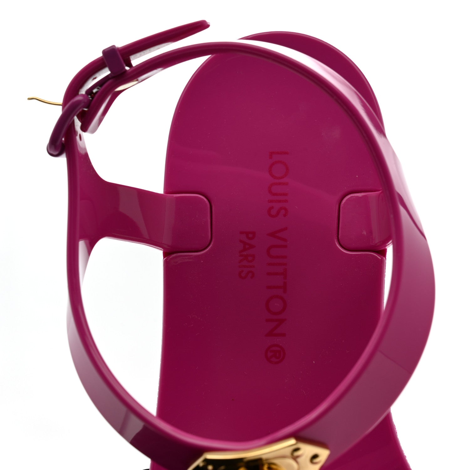 Rubber Bikini Thong Flat Sandals 36 Pink