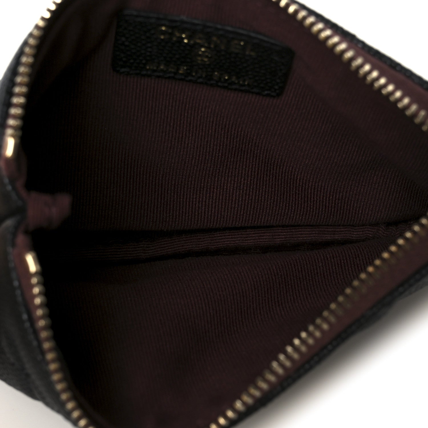 Caviar Quilted Small Cosmetic Case Black