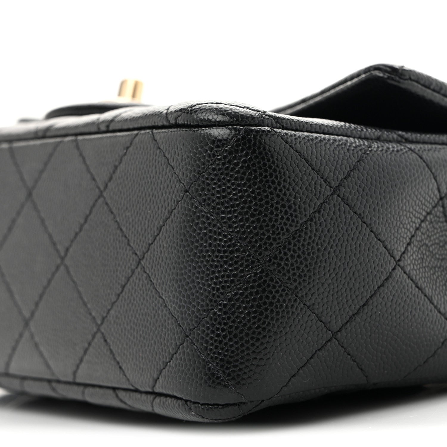 Caviar Quilted Mini Rectangular Flap Black