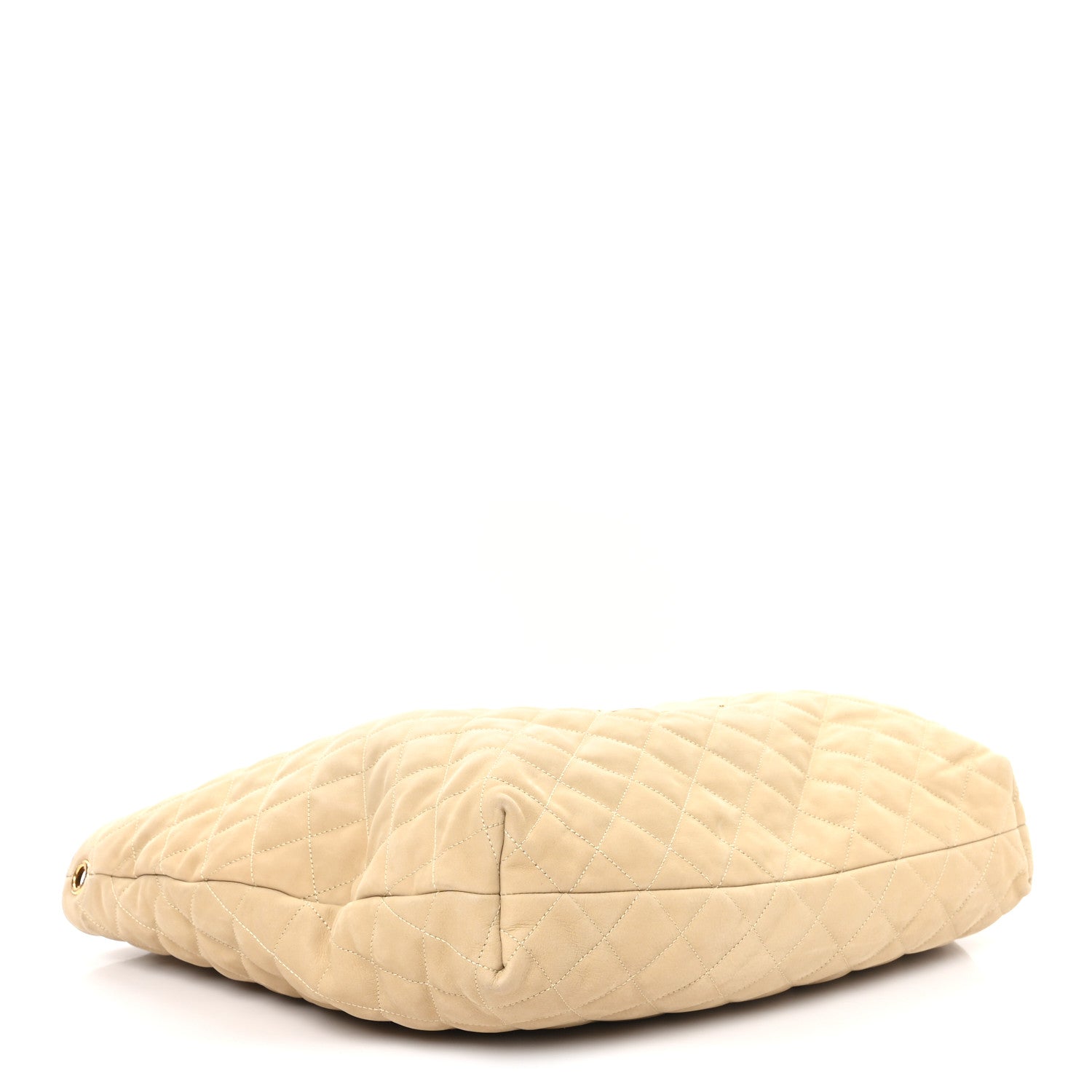 Nubuck Suede Quilted Maxi Icare Shopping Tote Safari Beige