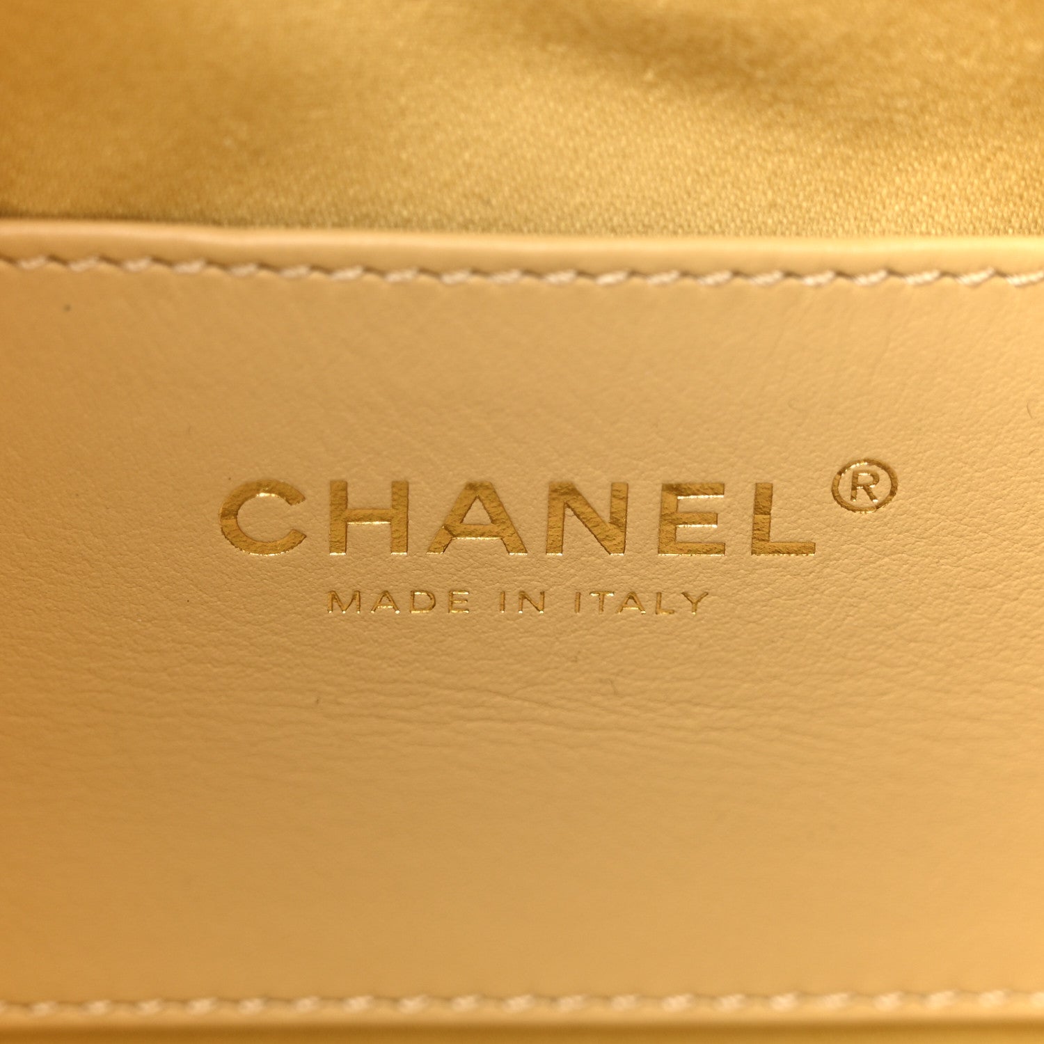 Metallic Caviar Quilted Mini Chanel 25 Handbag Gold
