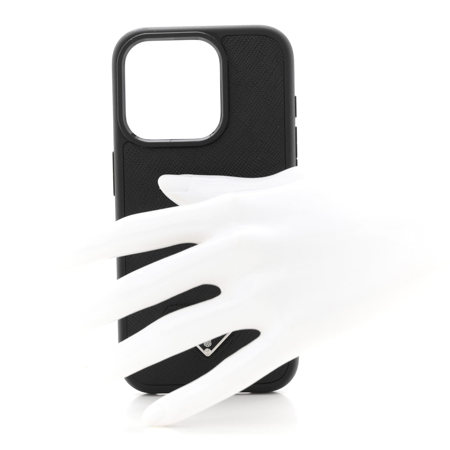 Saffiano iPhone 15 Pro Case Black