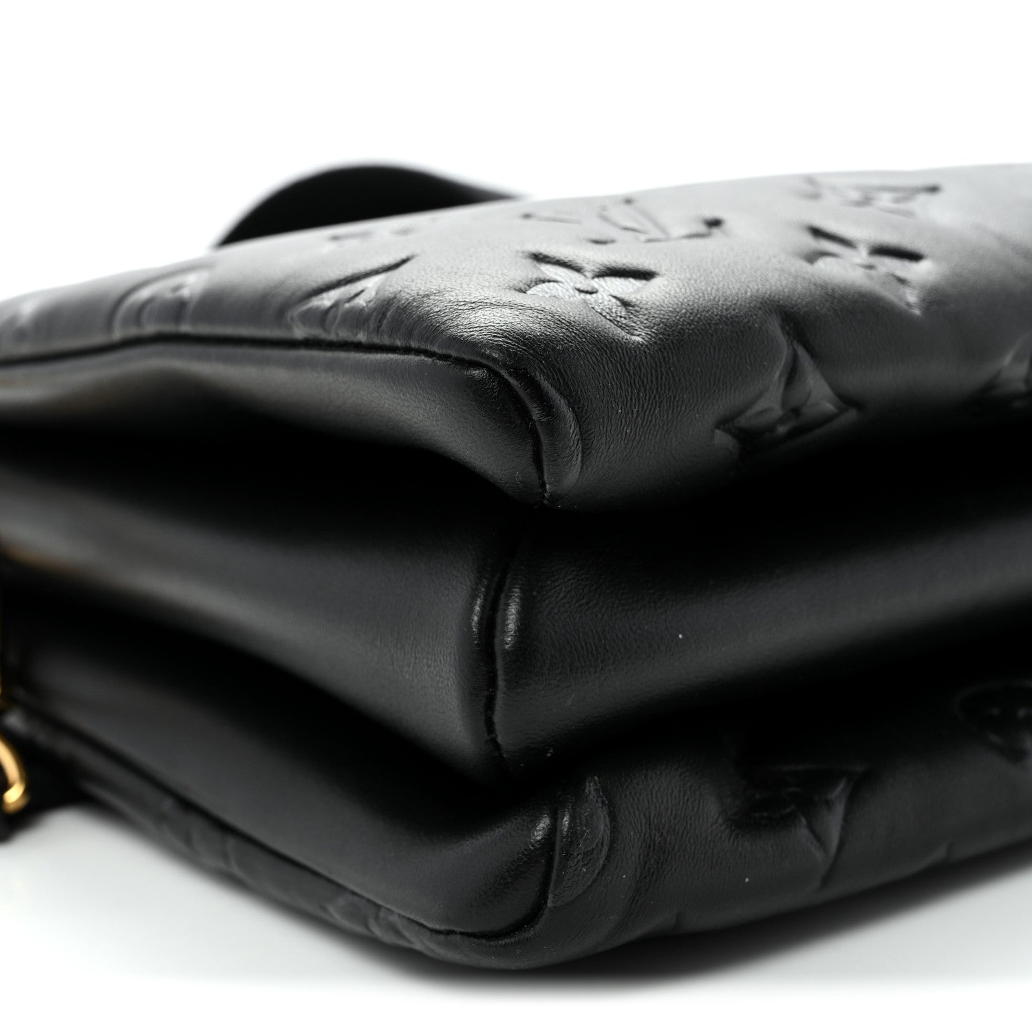 Lambskin Embossed Monogram Coussin PM Black