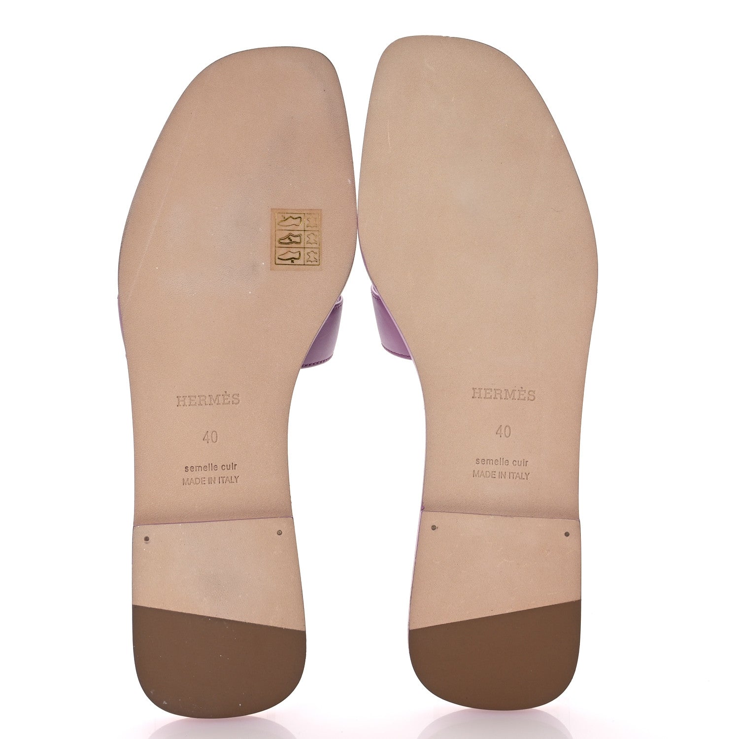 Calfskin Oran Sandals 40 Bruyère