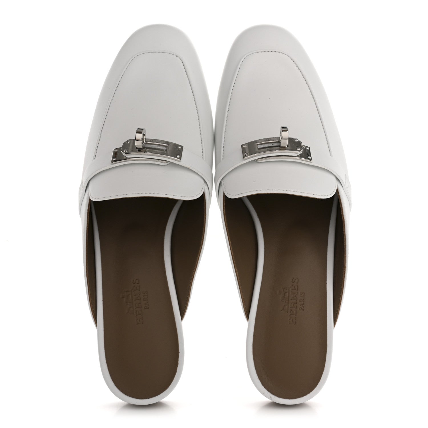 Calfskin Oz Mules 37 White