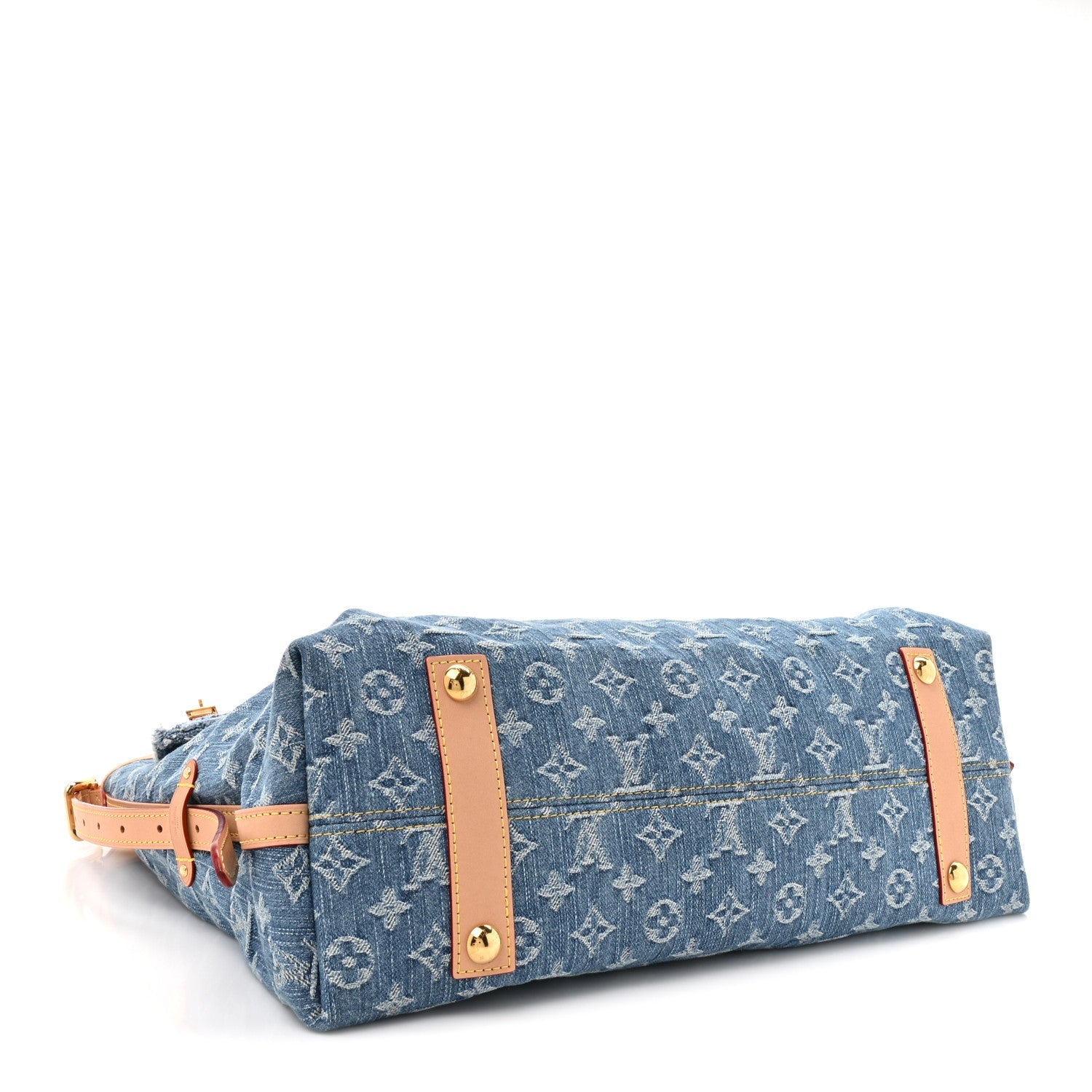 Monogram Denim CarryAll MM Blue