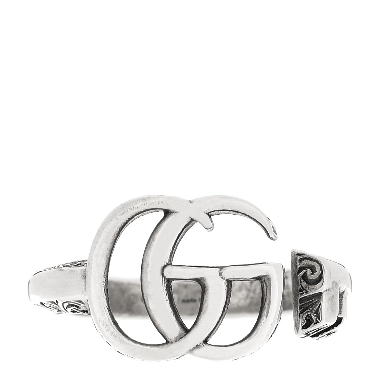 Sterling Silver GG Marmont Key Motif Ring 53 6.25