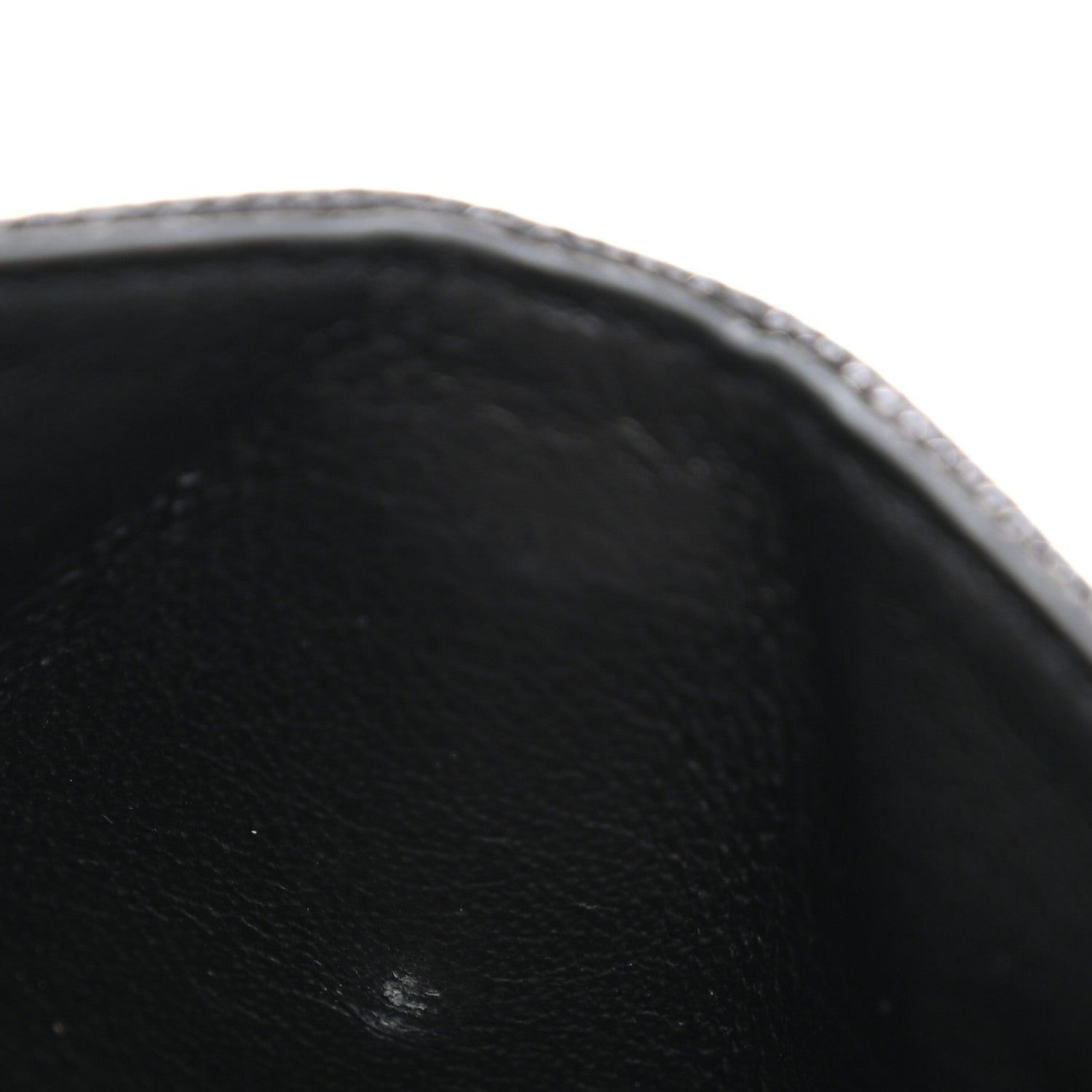 Grain De Poudre Matelasse Chevron Monogram Credit Card Case Black