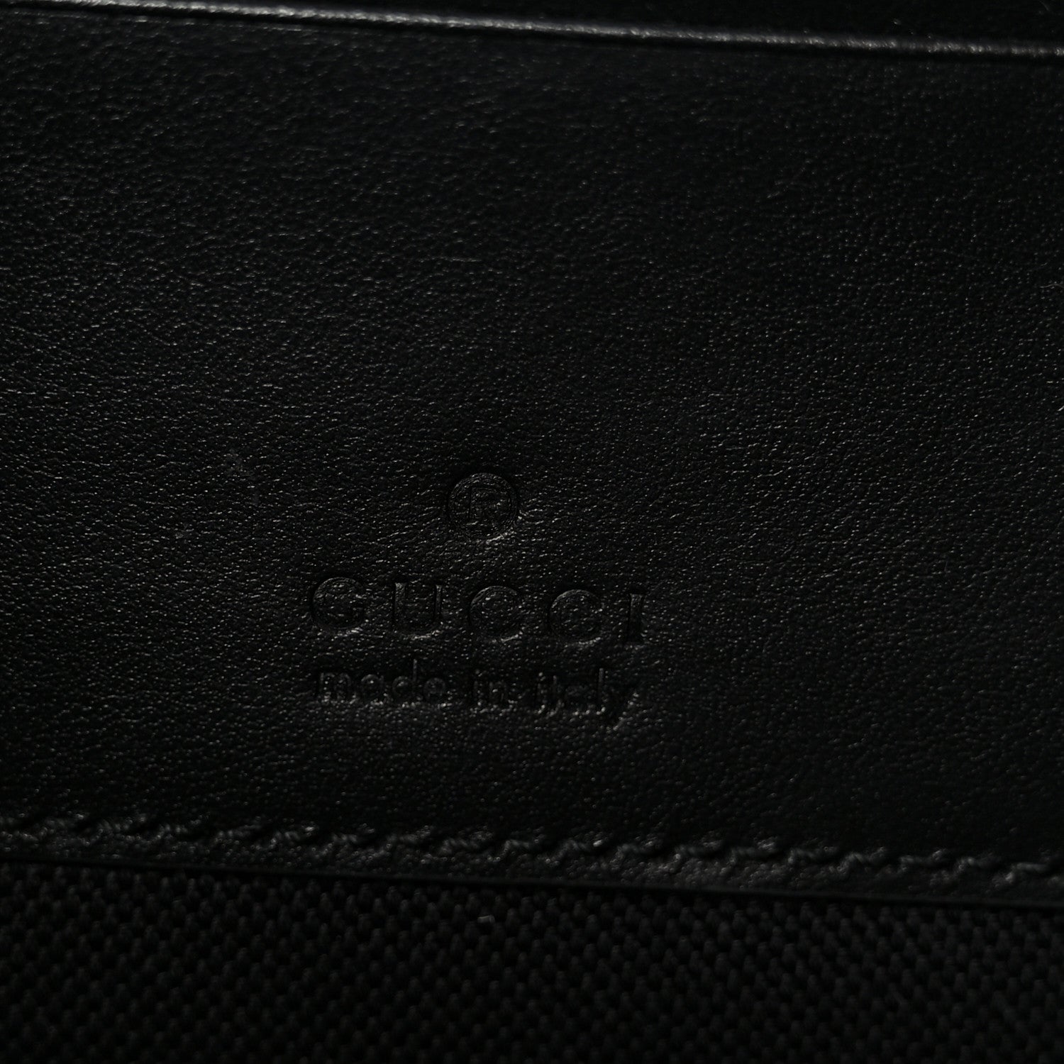 GG Supreme Monogram Calfskin Web Medium Messenger Bag Black Grey