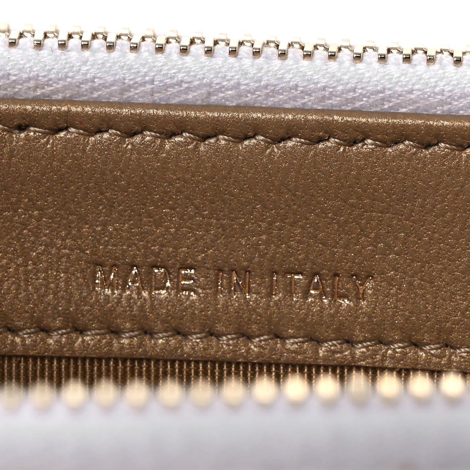 Goatskin Stitched Small Chic Pearls Clutch With Chain  White