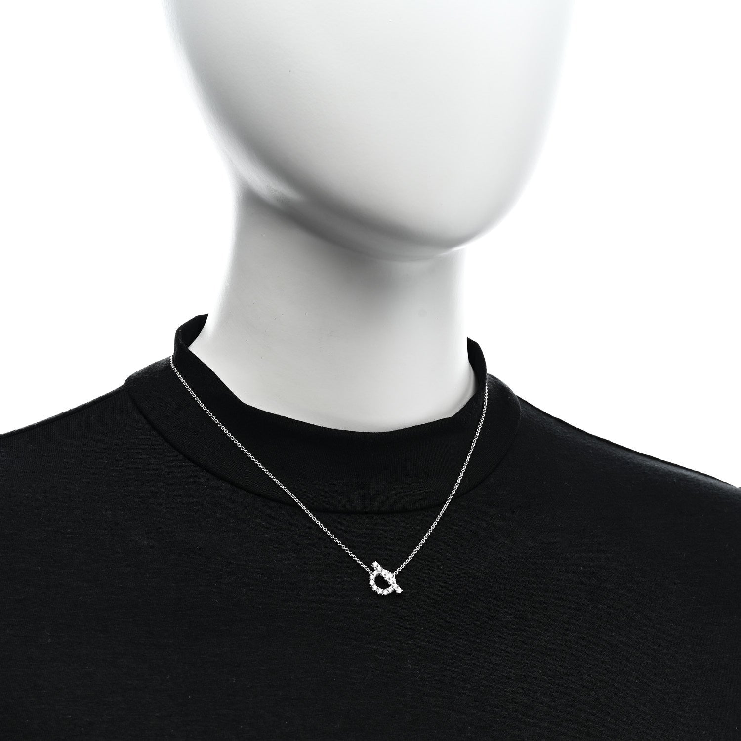 18K White Gold Diamond Finesse Pendant Necklace