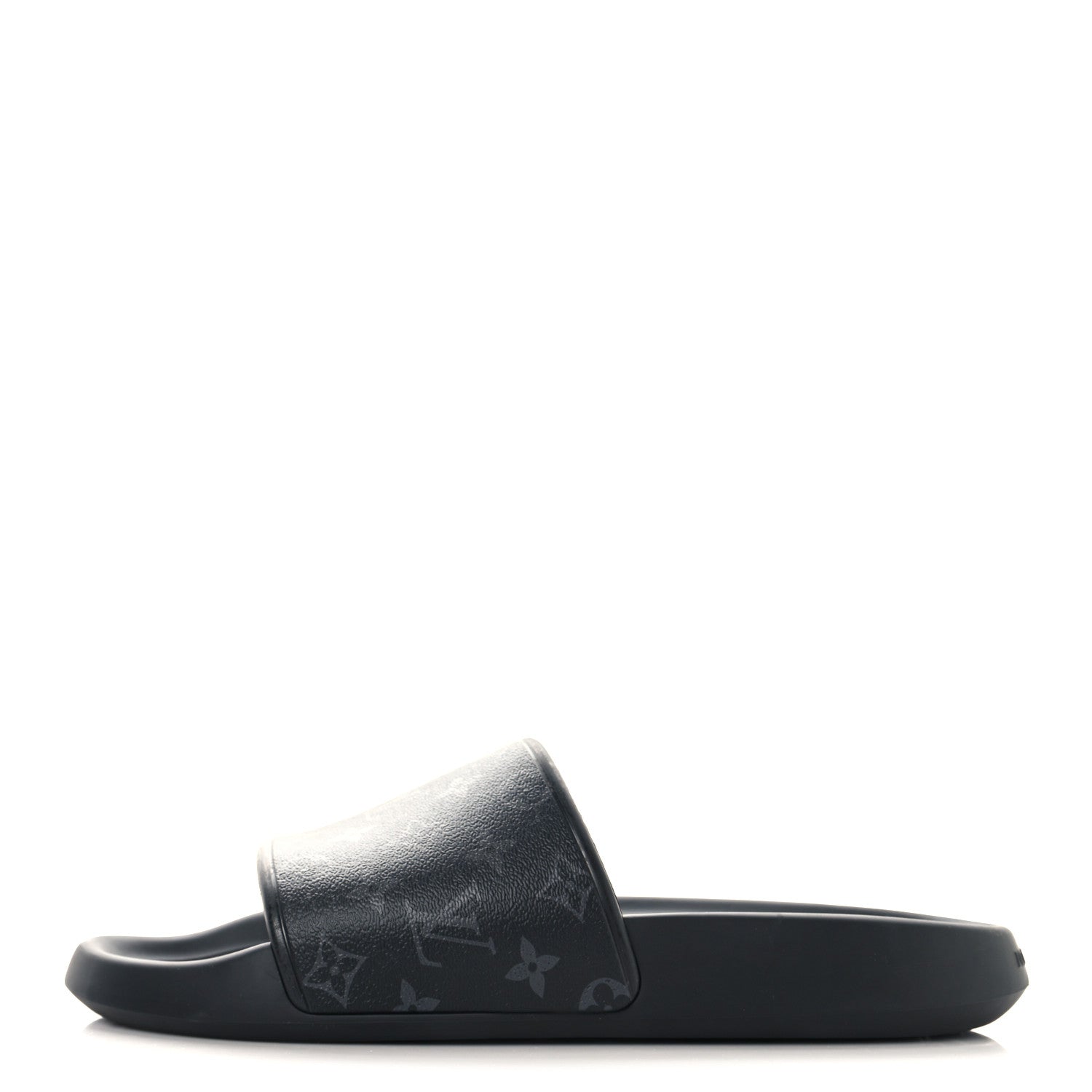 Rubber Monogram Eclipse Mens Waterfront Mules 12 Black