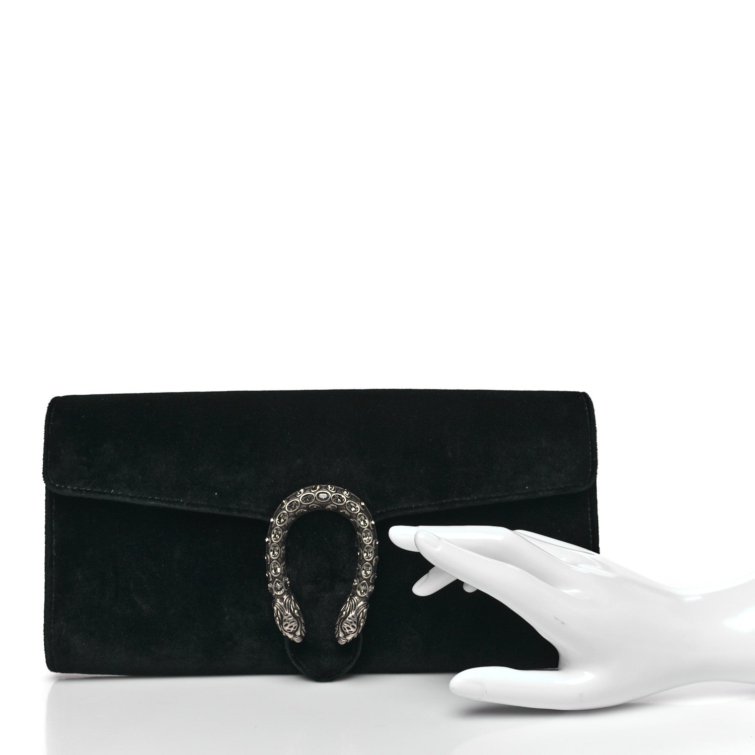 Velvet Dionysus Clutch Black