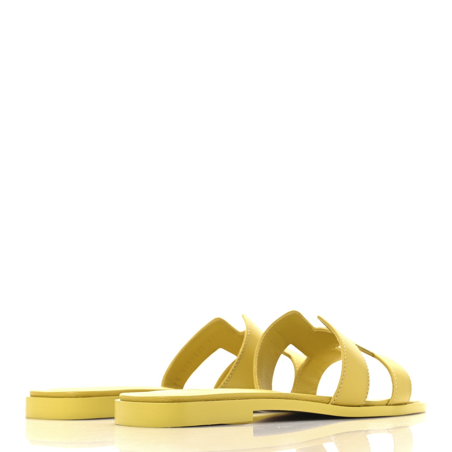 Box Calfskin Oran Sandals 36.5 Jaune Citron
