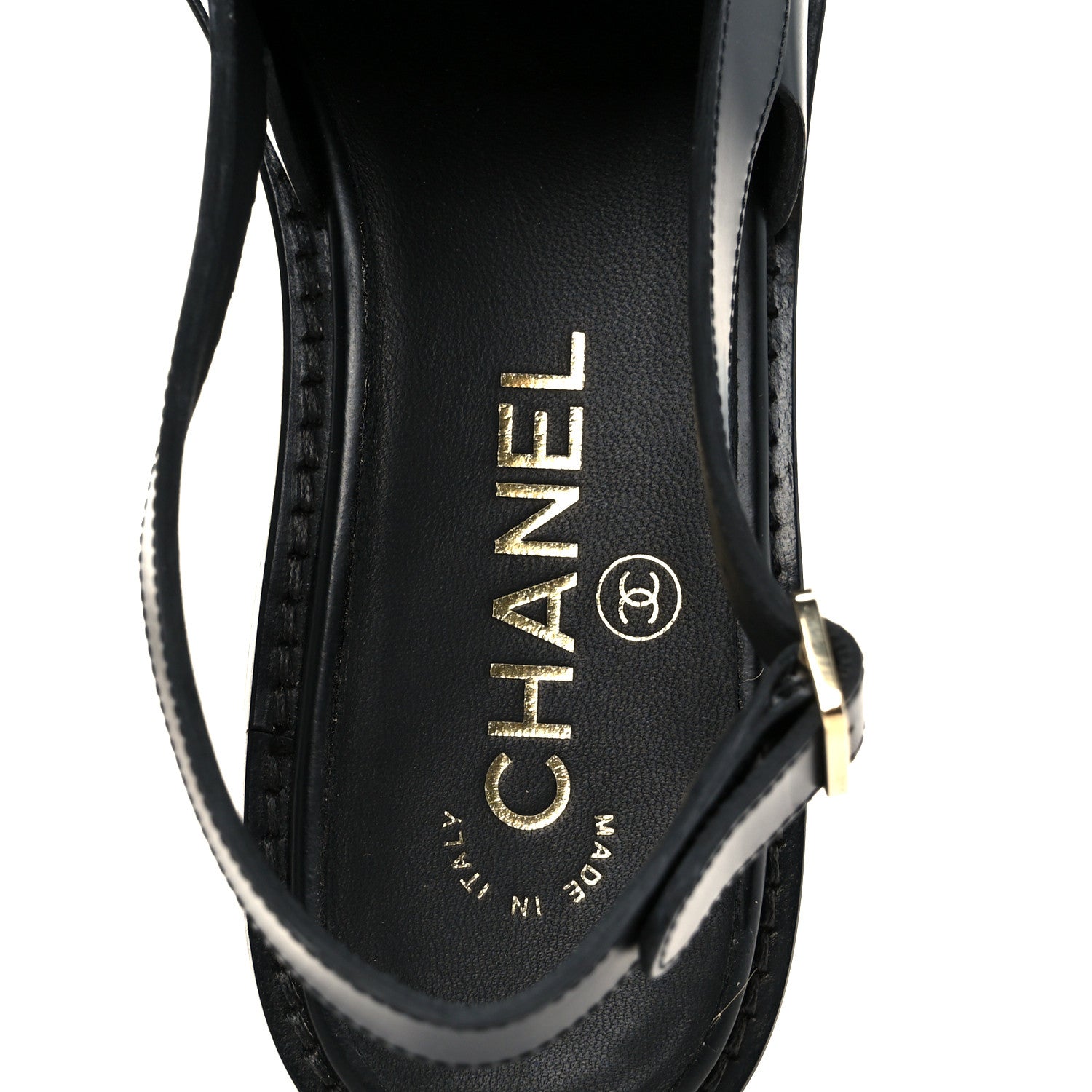 Calfskin Crystal Slingback Loafers 36 Black
