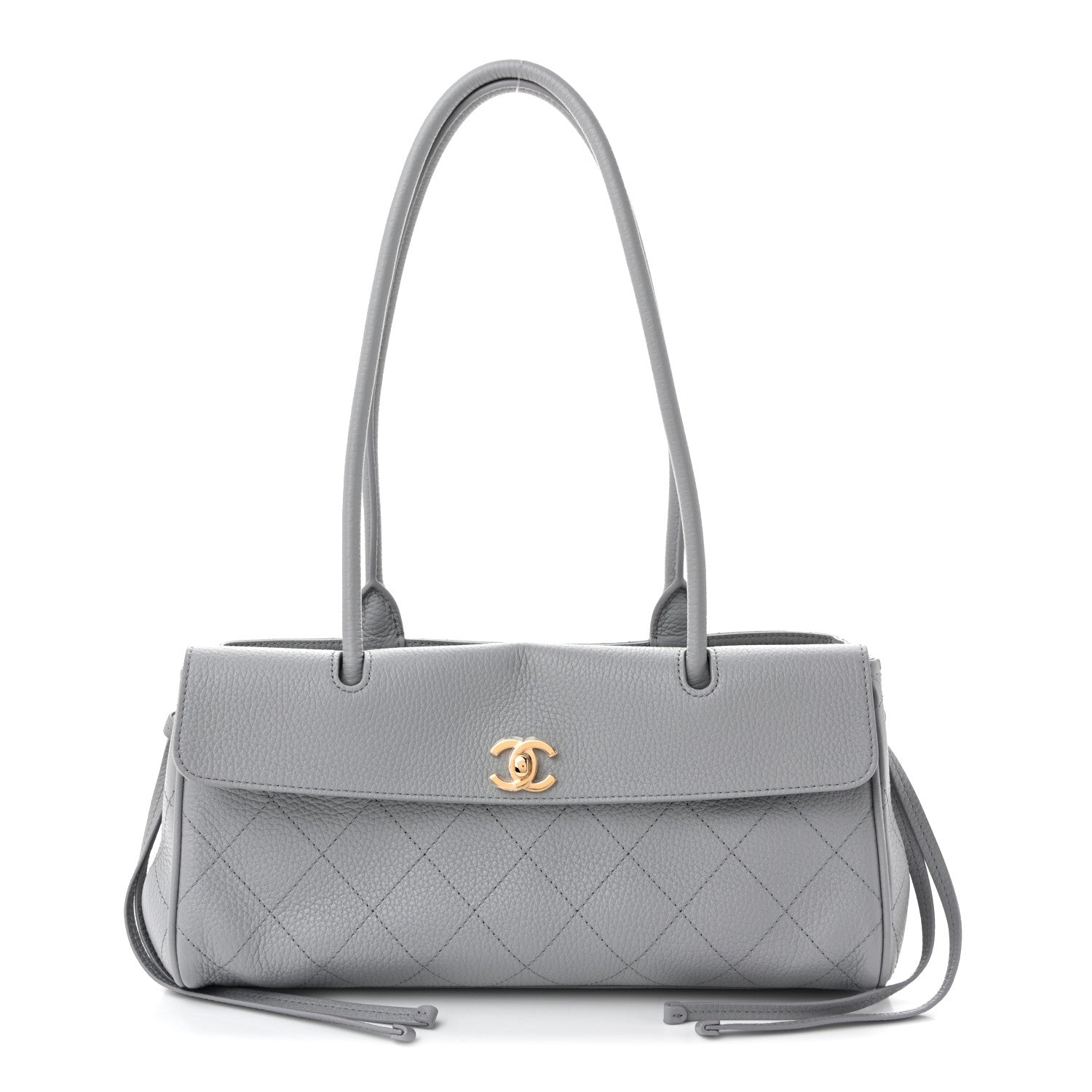 Grained Calfskin Urban Essentials Small Shopping Bag Grey