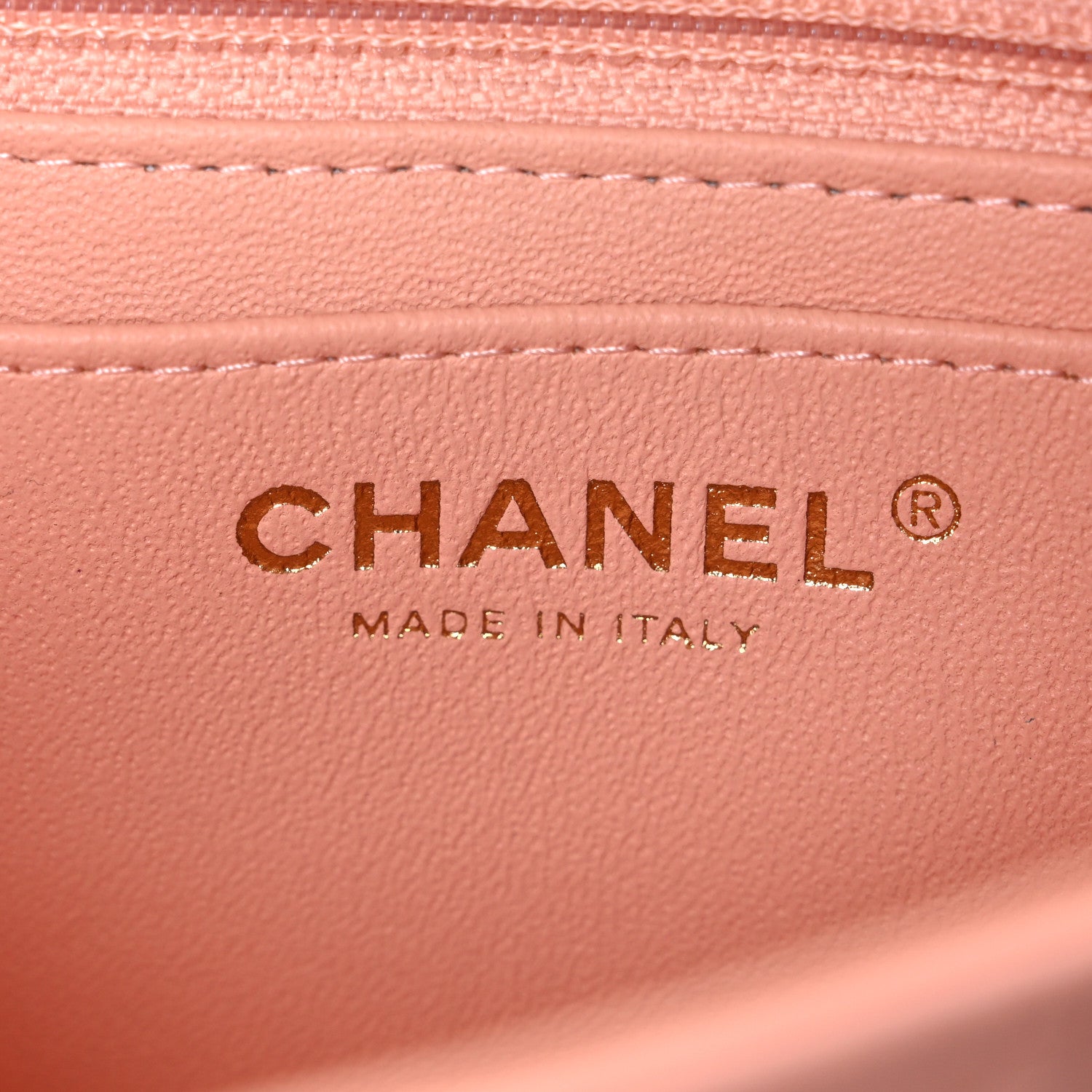 Lambskin Quilted Mini Rectangular Flap Light Pink