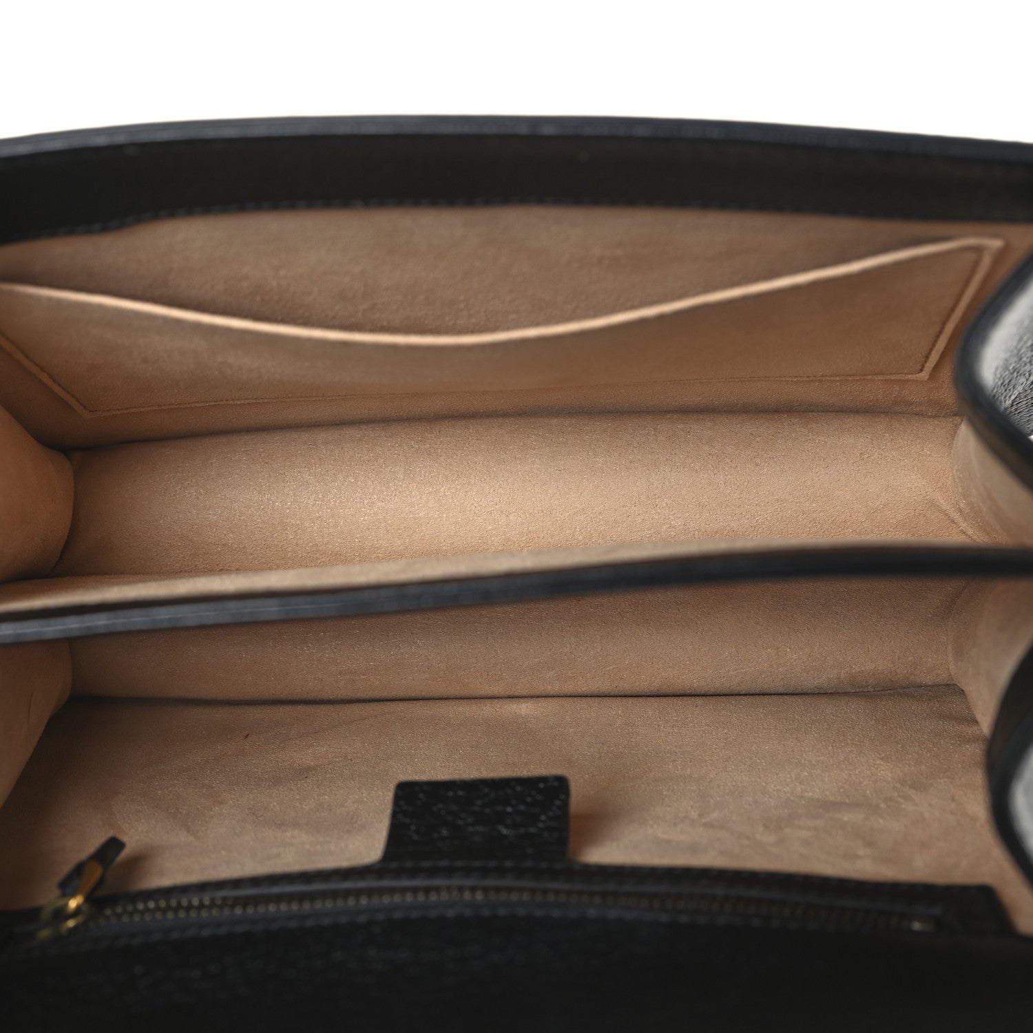 Textured Dollar Calfskin Web Small Ophidia Padlock Top Handle Bag Black