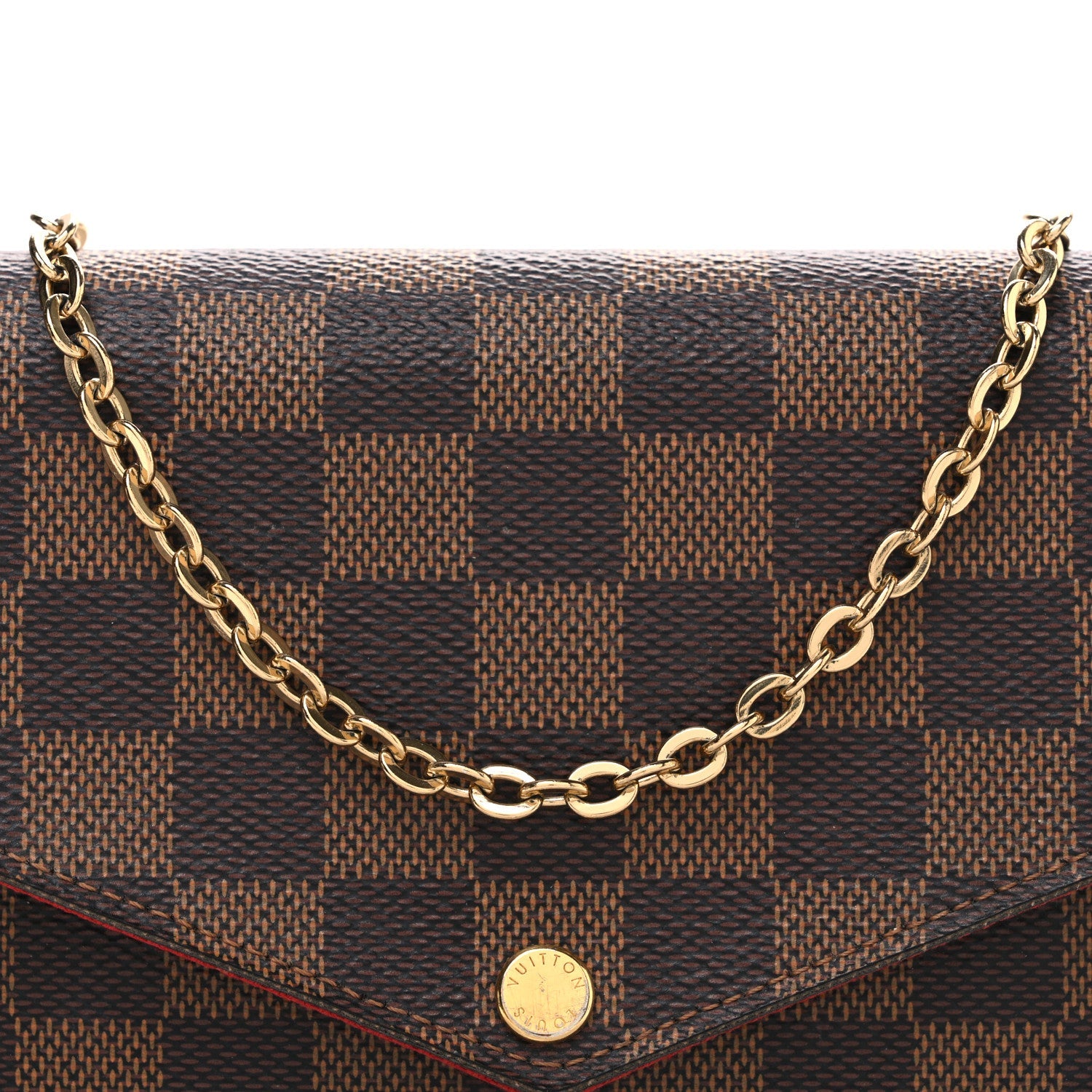 Damier Ebene Pochette Felicie Chain Wallet