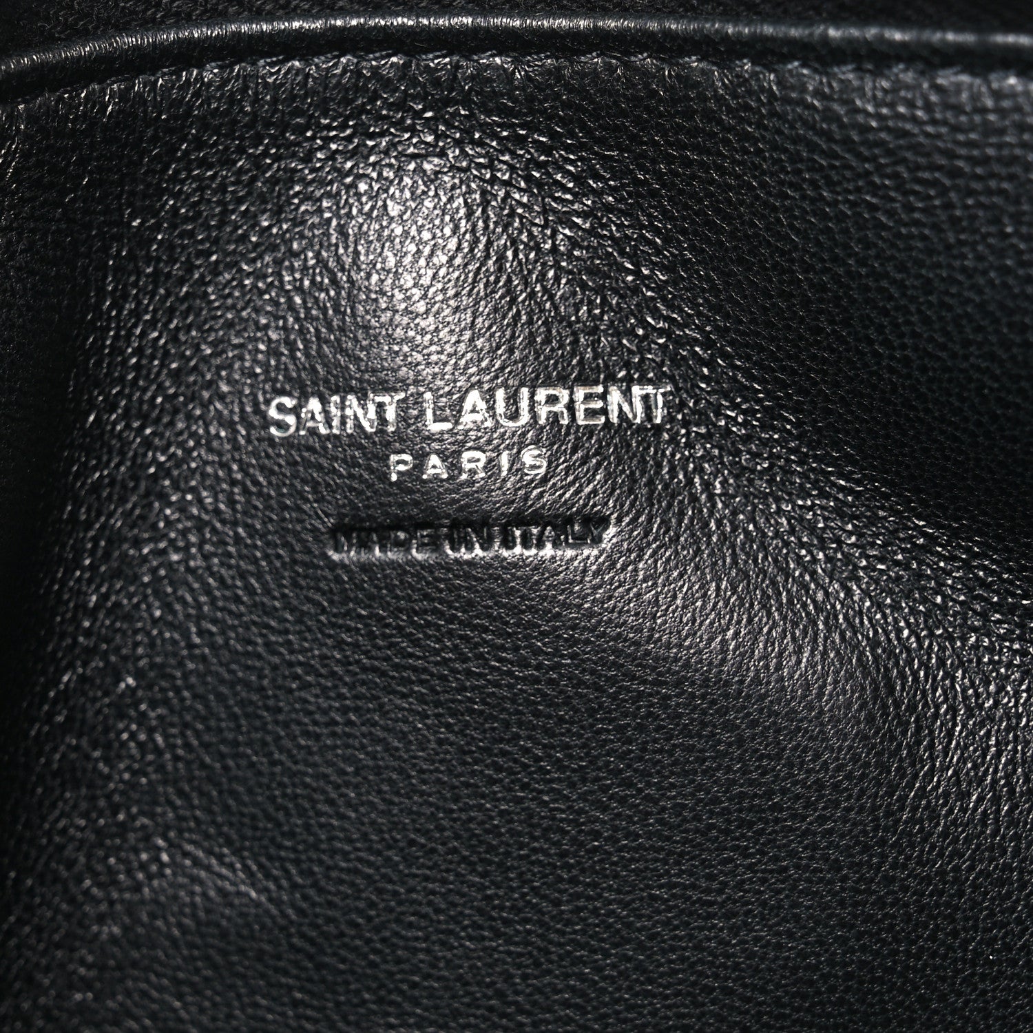 Lambskin Small Puffy Pouch Black