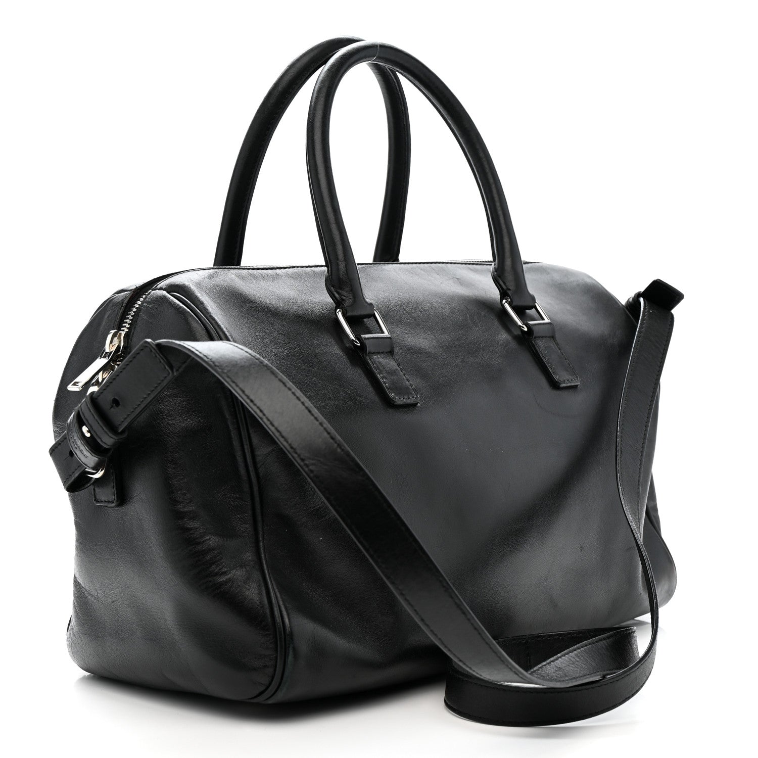 Calfskin Studded Classic Duffle 6 Black