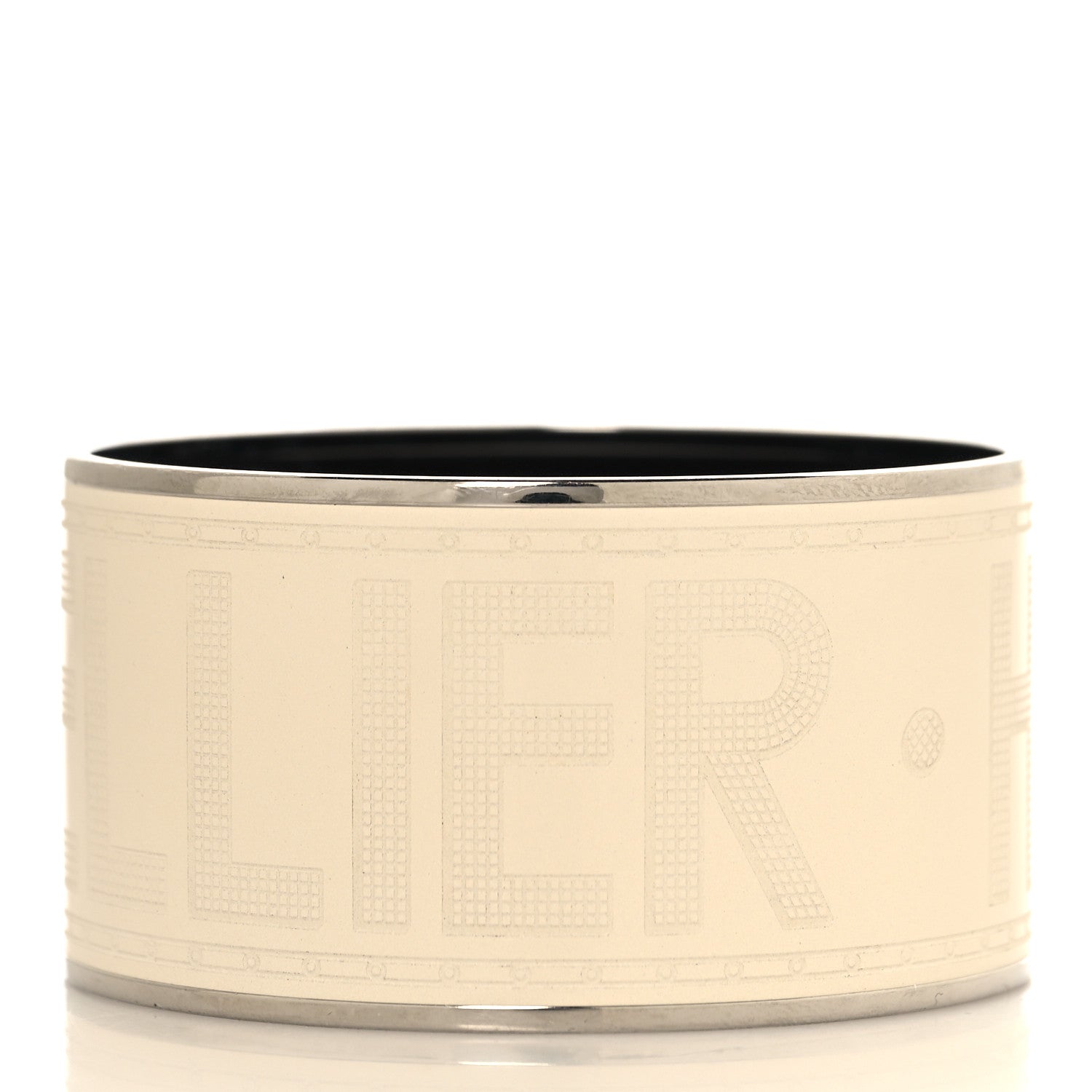 Enamel Printed Sellier Extra Wide Bracelet 65 Pannacotta