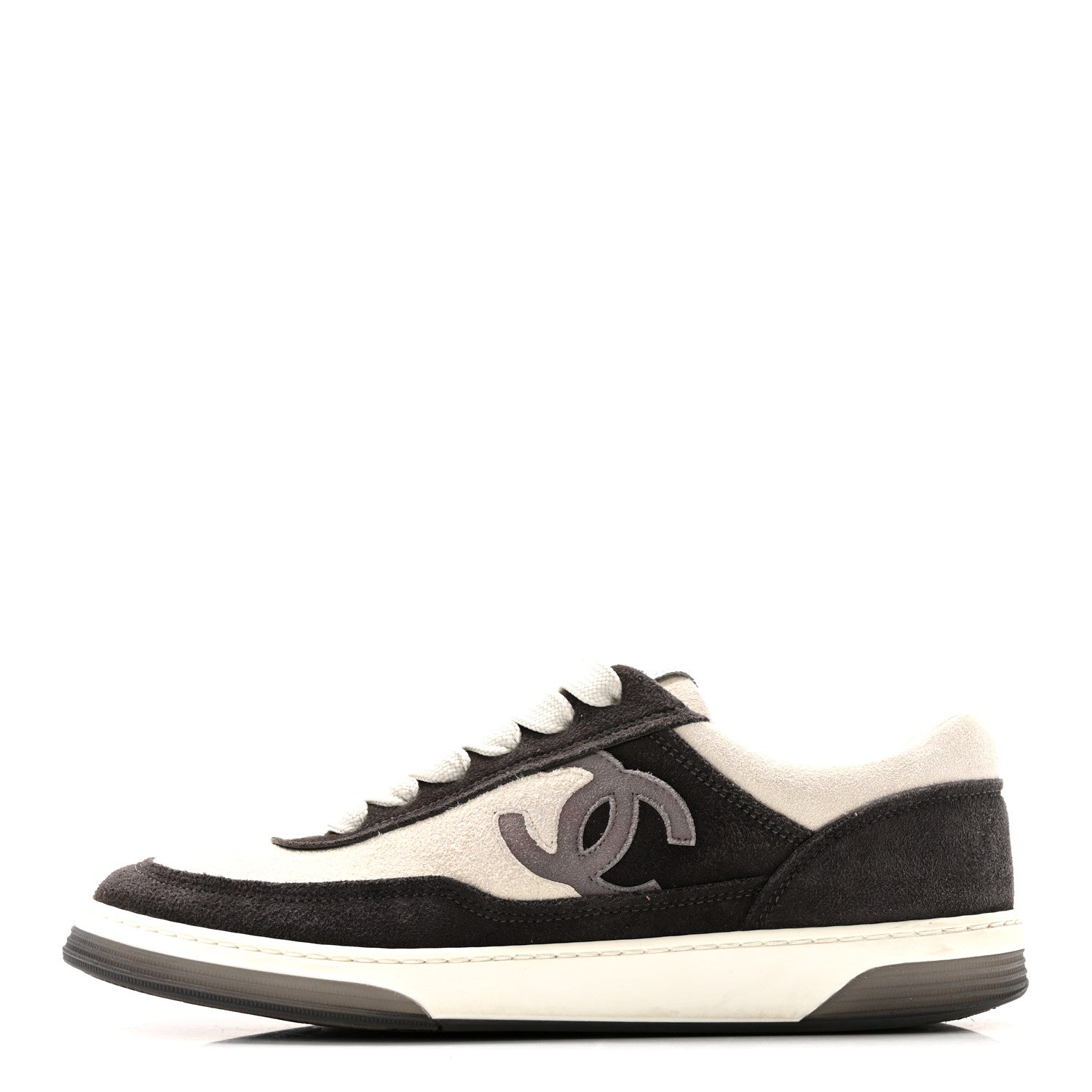 Suede Kidskin Womens CC Sneakers 36 Black White